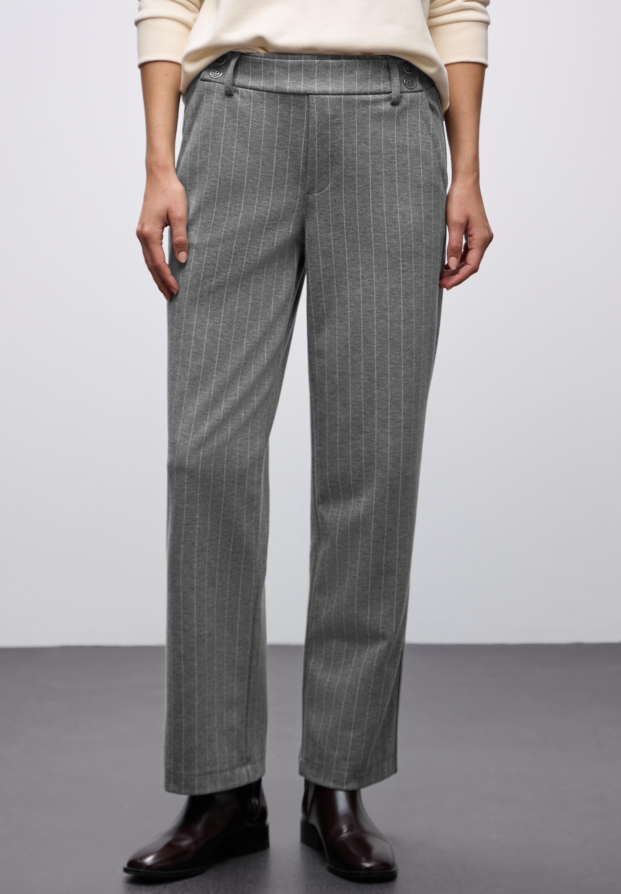 STREET ONE Webhose im Nadelstreifen-Look