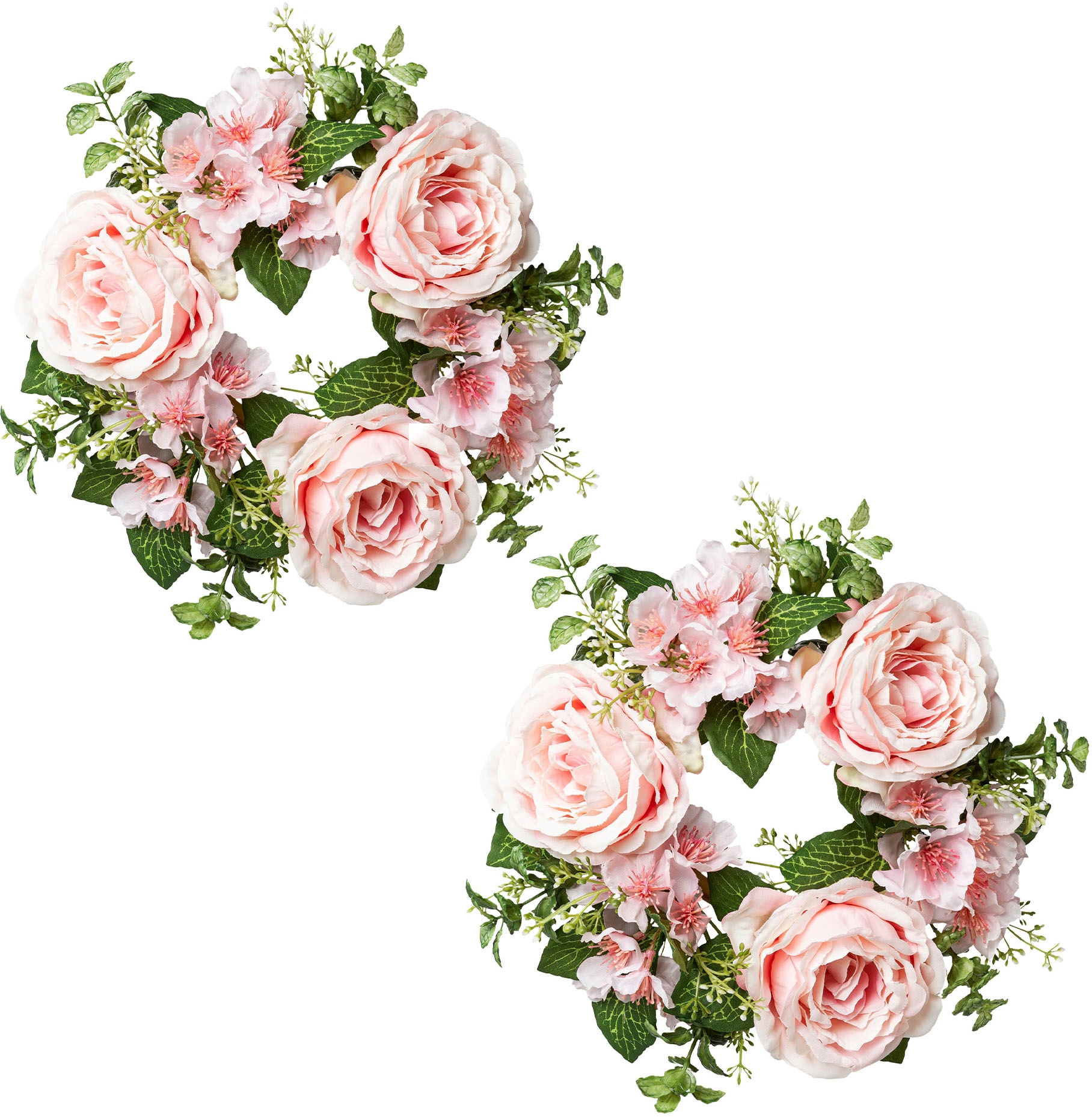 im online Kunstblume Set »Kerzenring Blüten«, 2er Creativ Rosen green und Jelmoli-Versand | bestellen