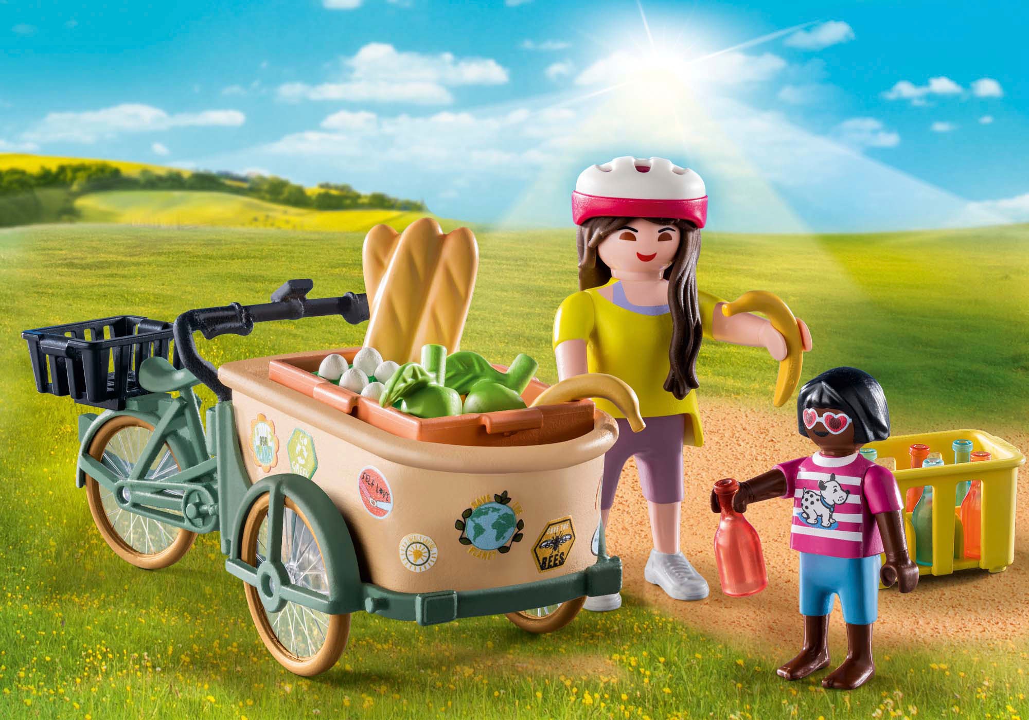 Playmobil® Konstruktions-Spielset »Lastenfahrrad (71306), Country«, (28 St.), teilweise aus recyceltem Material; Made in Europe