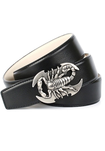 Anthoni Crown Ledergürtel, "Skorpion"-Schliesse in altsilberfarben kaufen