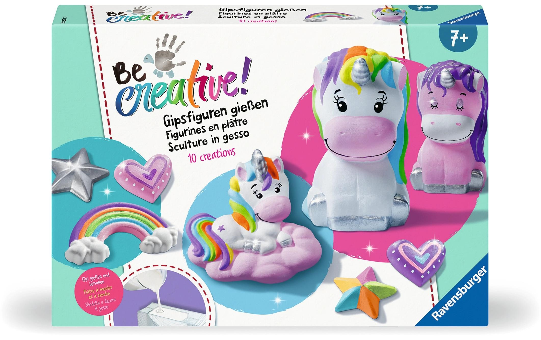 Ravensburger Kreativset »BeCreative – Gipsfiguren Einhorn«