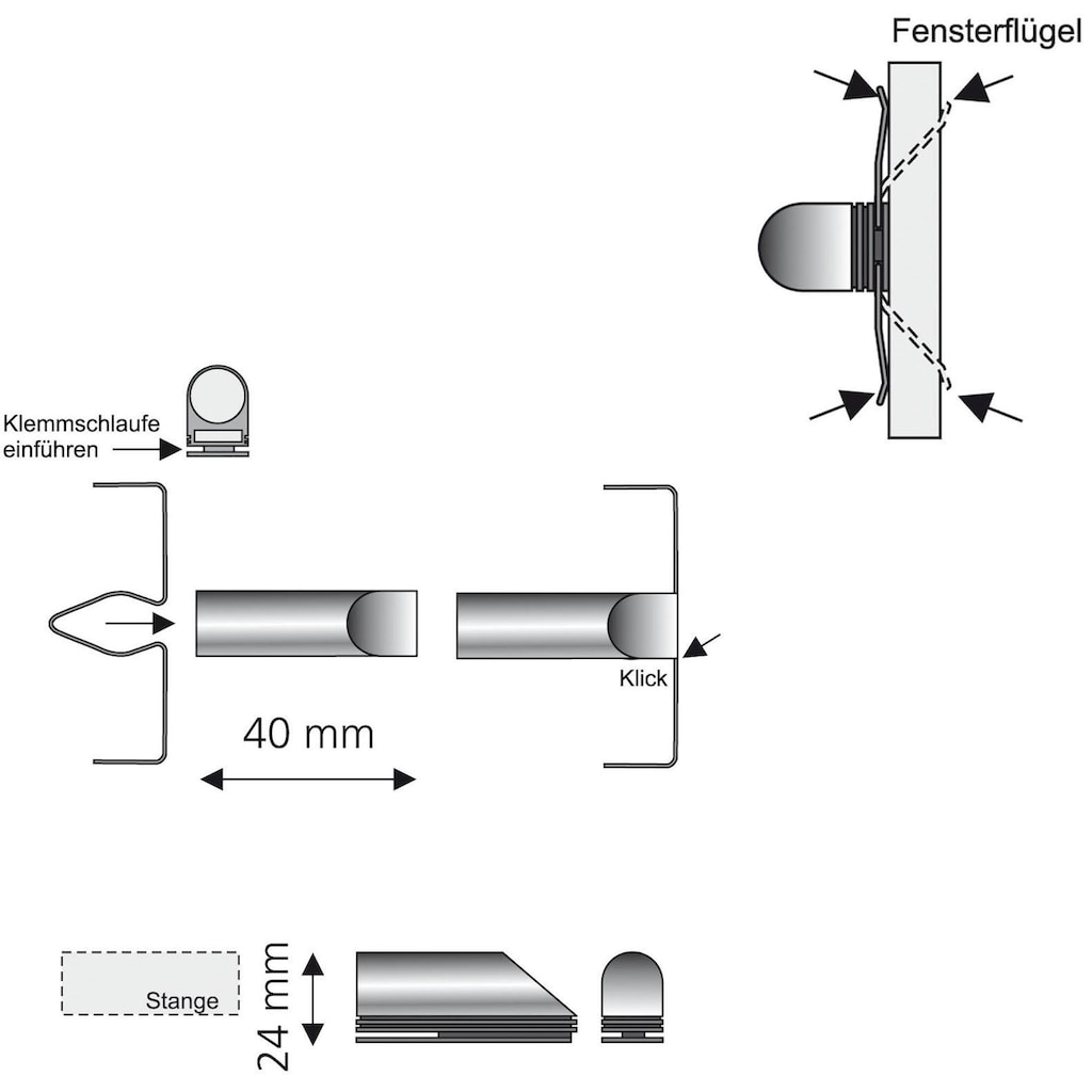 Liedeco Klemmträger, (Set, 2 St.)