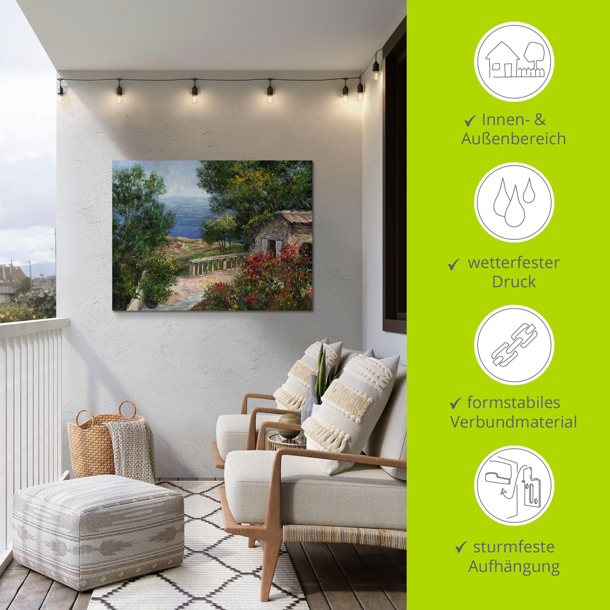Artland Wandbild »Toskana I«, Europa, (1 St.), als Alubild, Outdoorbild, Leinwandbild, Poster in verschied. Grössen