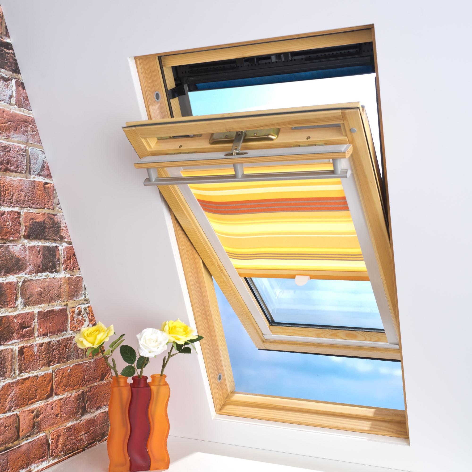 Liedeco Dachfensterrollo »Dekor«, Lichtschutz, in Führungsschienen, Dachfensterrollo Dekor