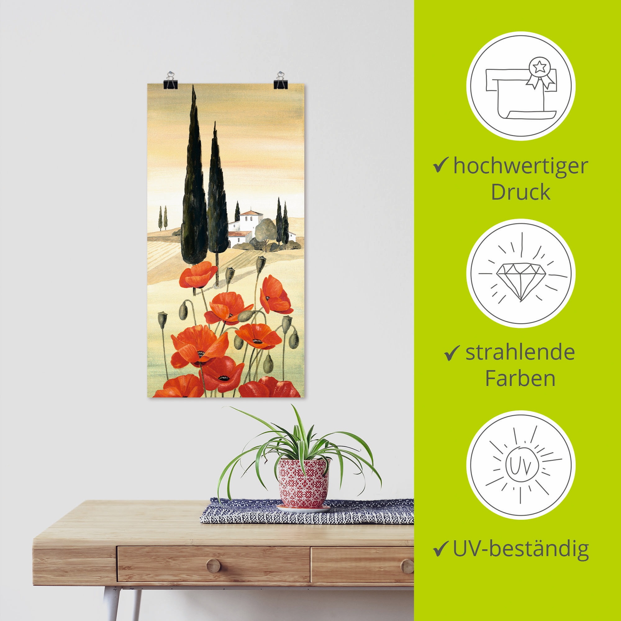 Artland Wandbild »Blumen Zusammensetzung II«, Blumen, (1 St.), als Leinwandbild, Poster in verschied. Grössen