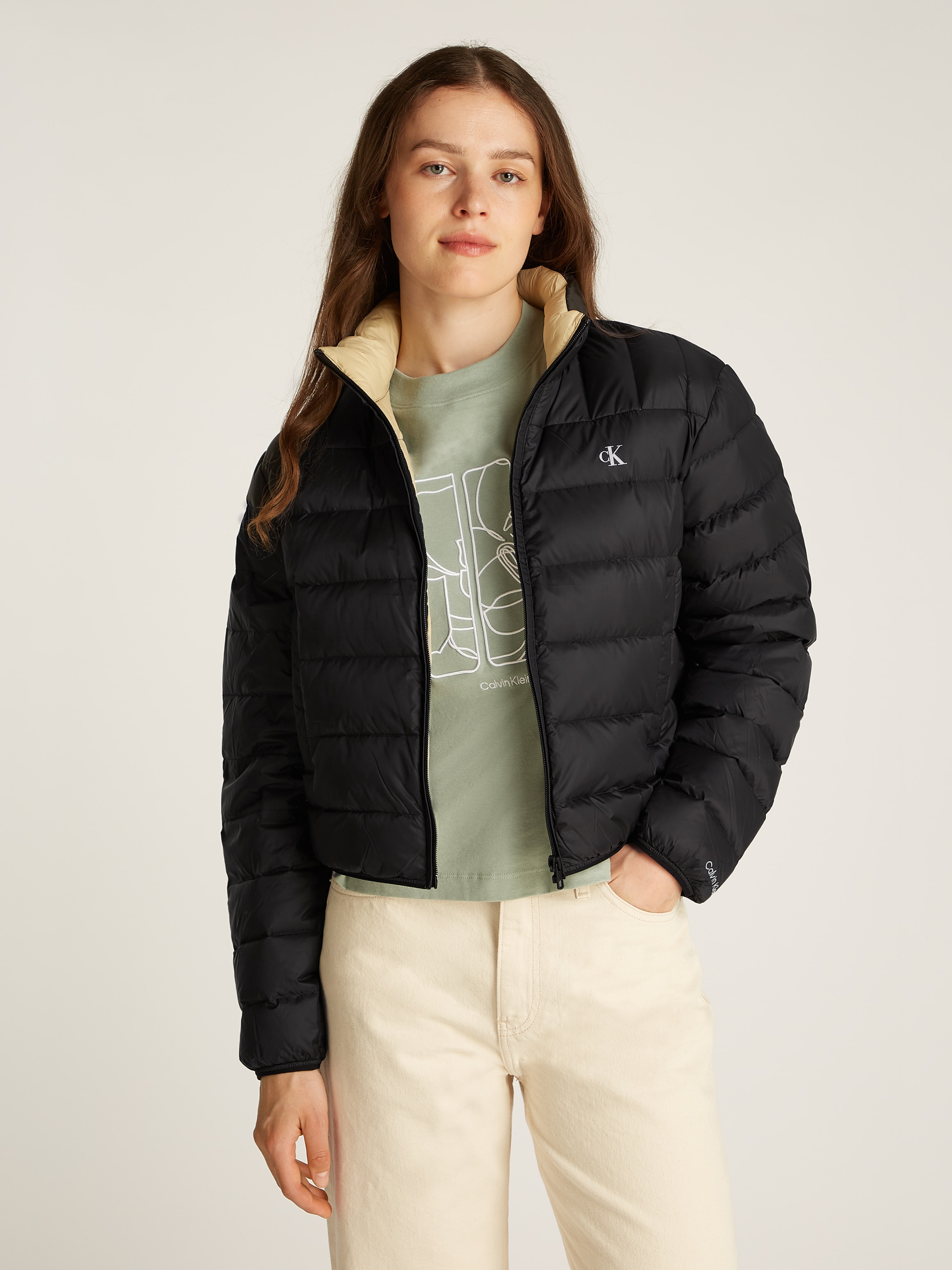 Steppjacke »UL SHORT PUFFER«, Mit Logoprägung