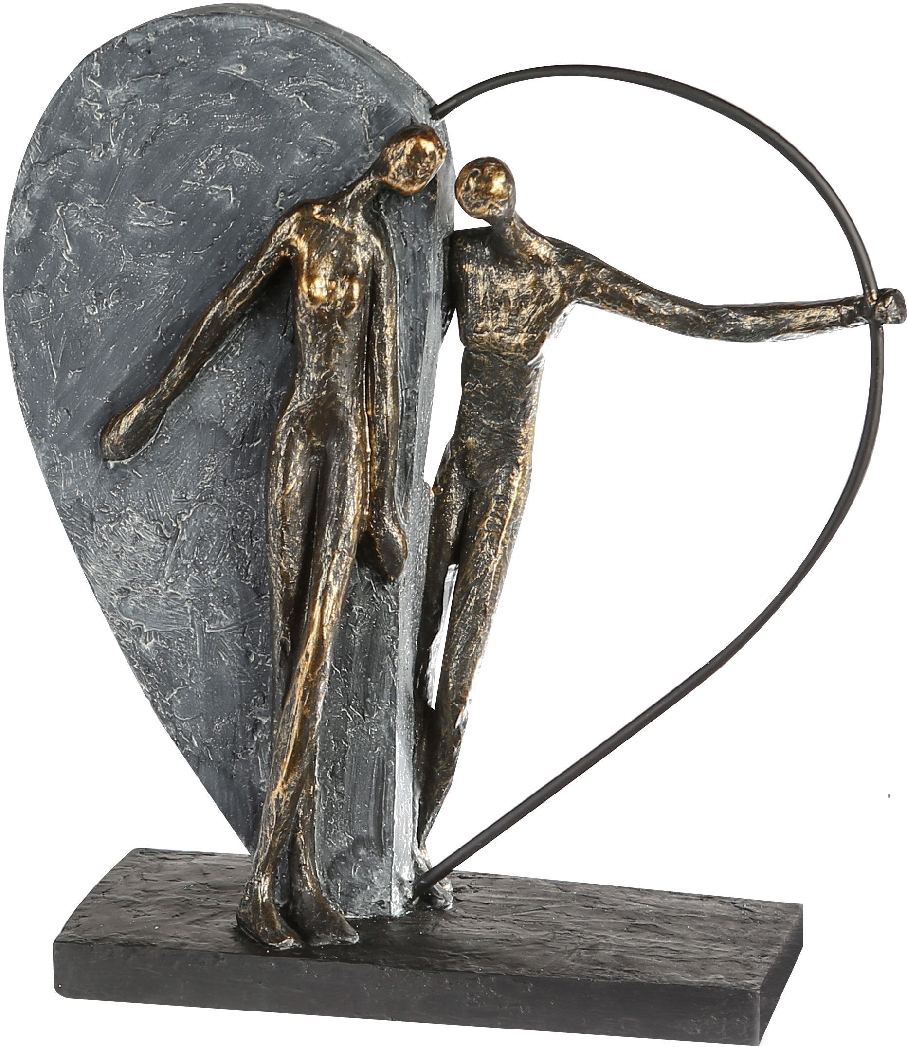 Casablanca by »Skulptur Höhe Dekofigur Herzklopfen, online cm, Jelmoli-Versand Gilde | bronzefarben/grau«, 31 Dekoobjekt, kaufen Wohnzimmer