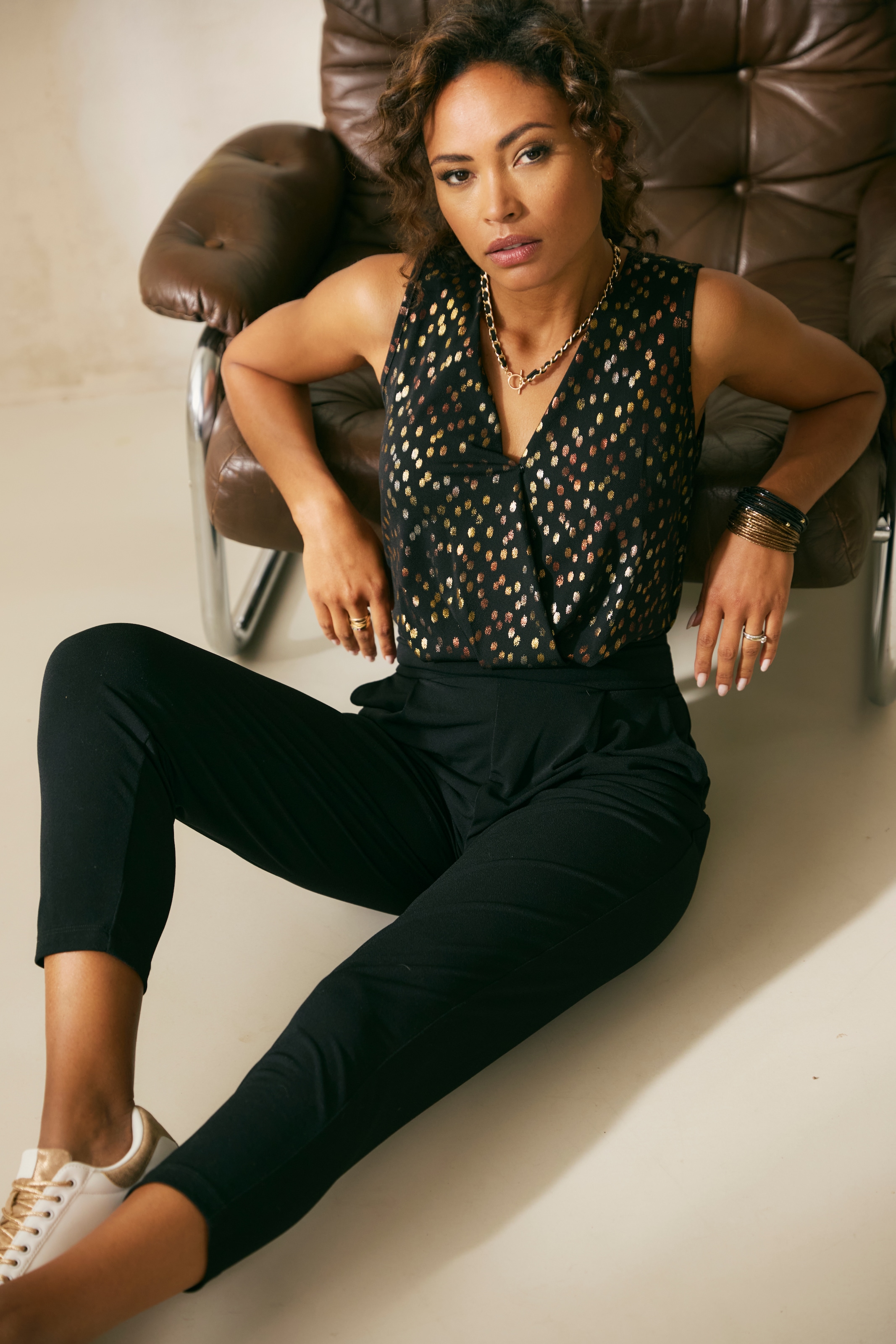LASCANA Overall, mit bedrucktem Oberteil, eleganter Jumpsuit, Business-Look, festlich