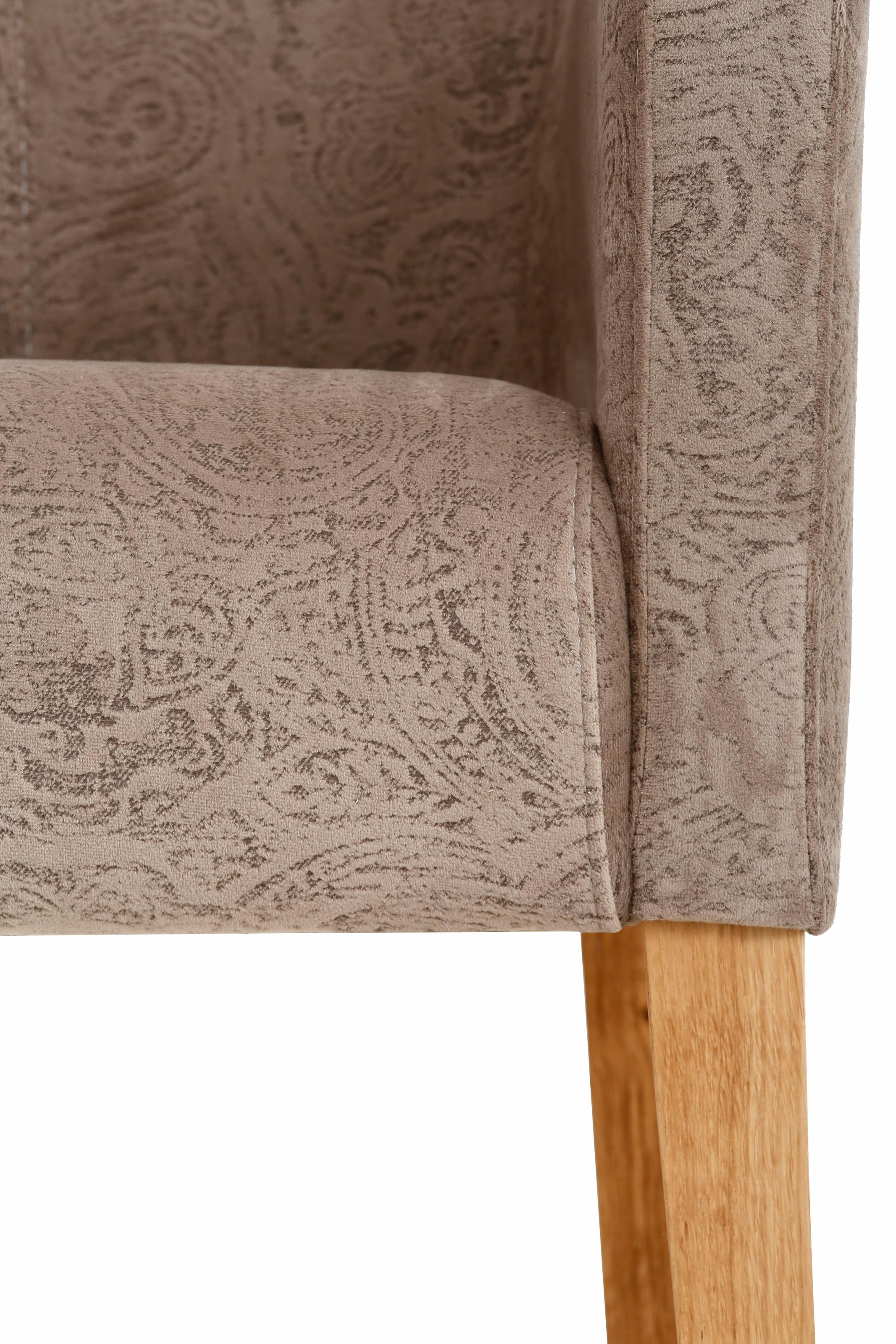 Home affaire Armlehnstuhl »King BESTSELLER!«, Luxus-Microfaser mit Druck, Esszimmerstuhl mit bequemer Polsterung, Esszimmersessel mit Armlehnen