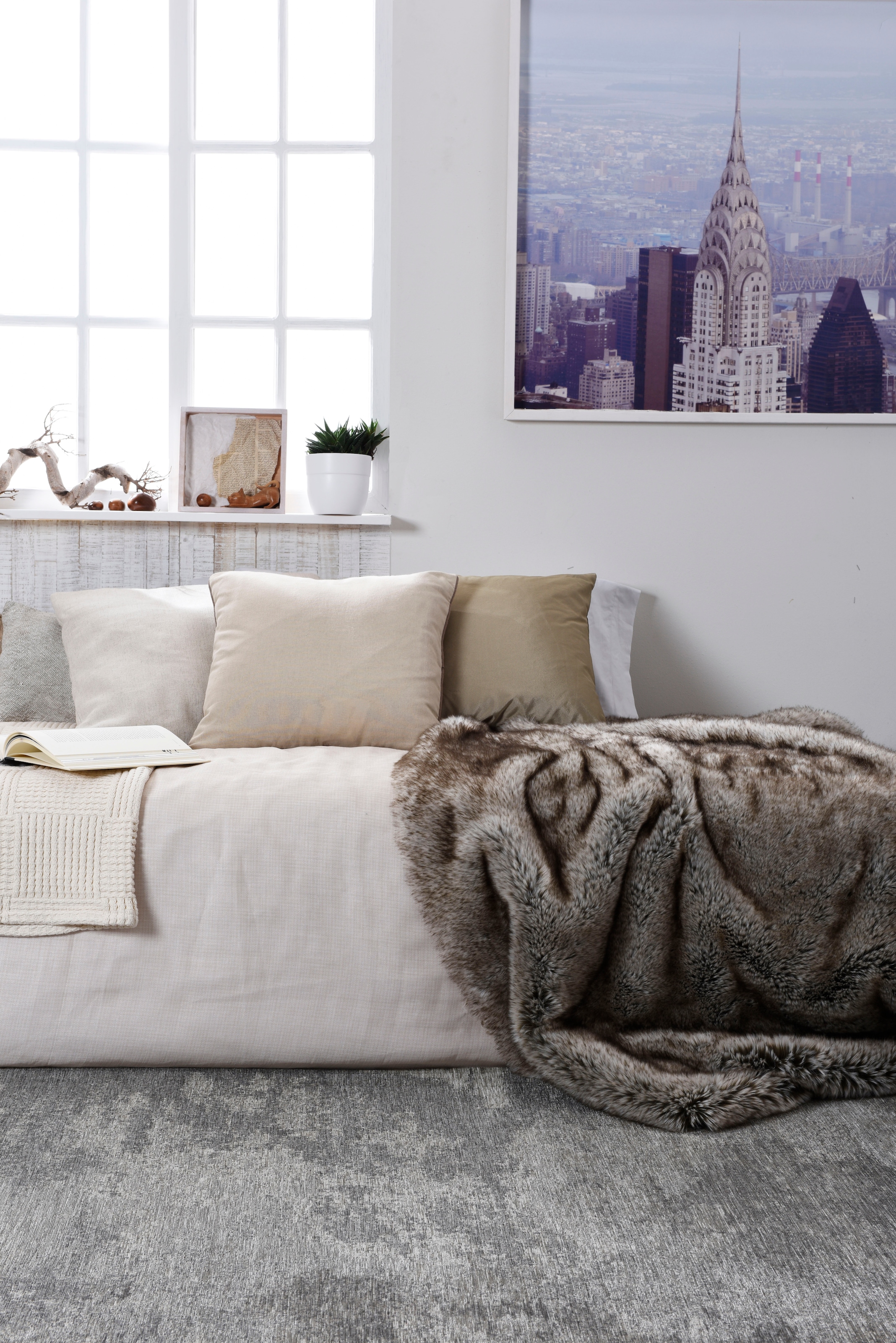 THEKO Teppich »Kapstadt Cloud«, rechteckig, 5 mm Höhe, Flachgewebe, ideal im Wohnzimmer & Schlafzimmer