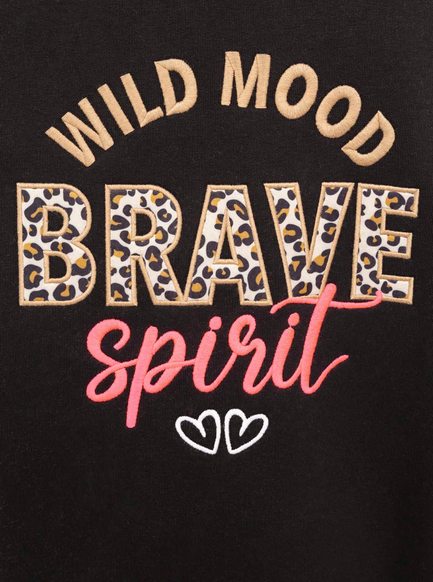 Zwillingsherz Kapuzensweatjacke »"Brave Spirit"«, Langarm, Reissverschluss, Kapuze, Kordelzug, Animal-Details