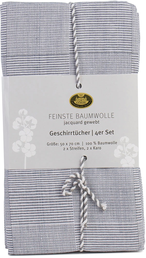 Gözze Geschirrtuch »Geschirrtücher, Des. 60054«, (Set, 4 tlg.), aus 100% Baumwolle, jacquard gewebt