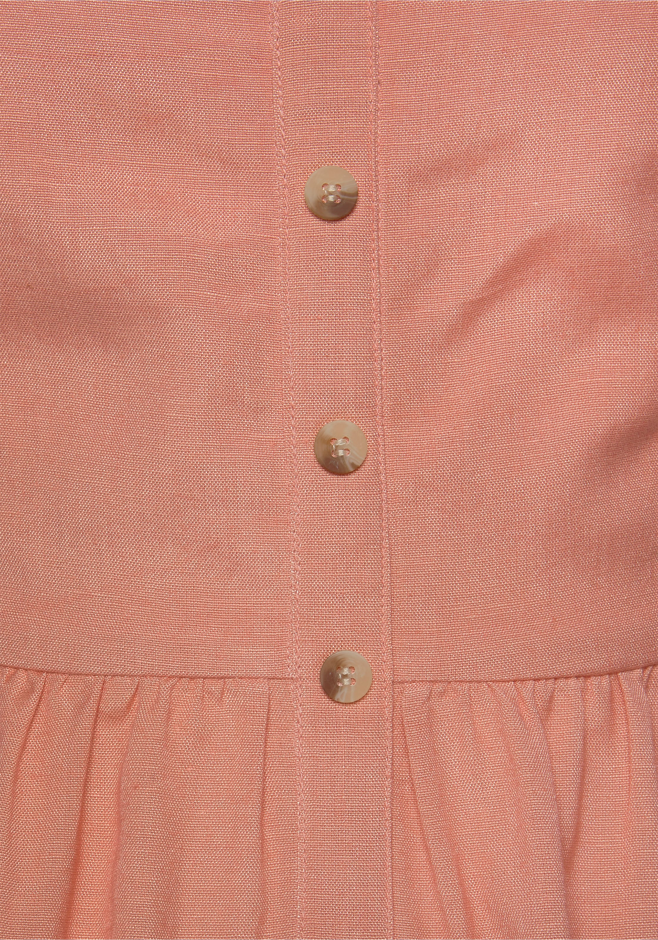 LASCANA Sommerkleid, aus Leinenmix mit Baumwolle, Midikleid, Strandkleid