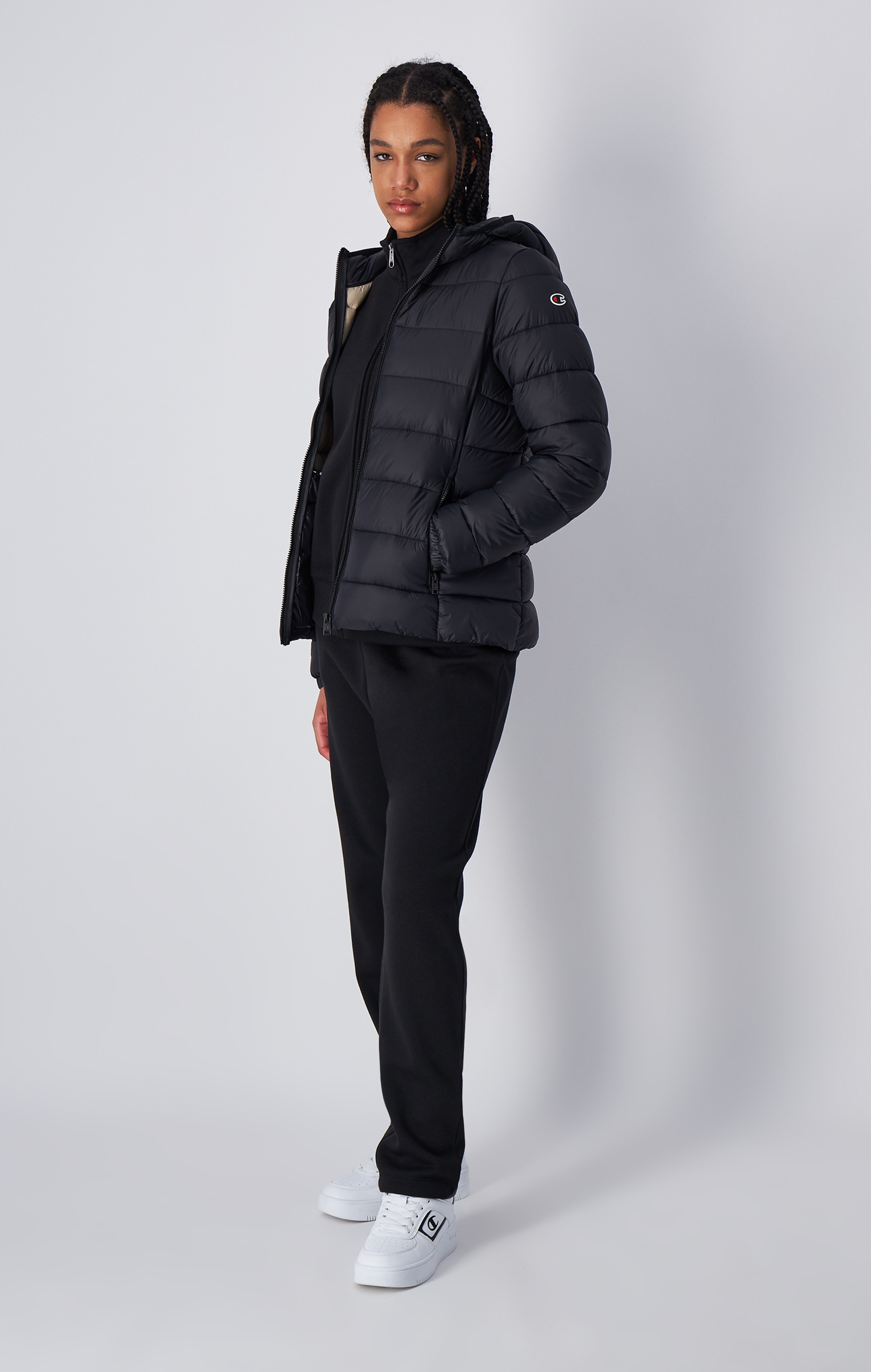 Champion Steppjacke, mit Kapuze