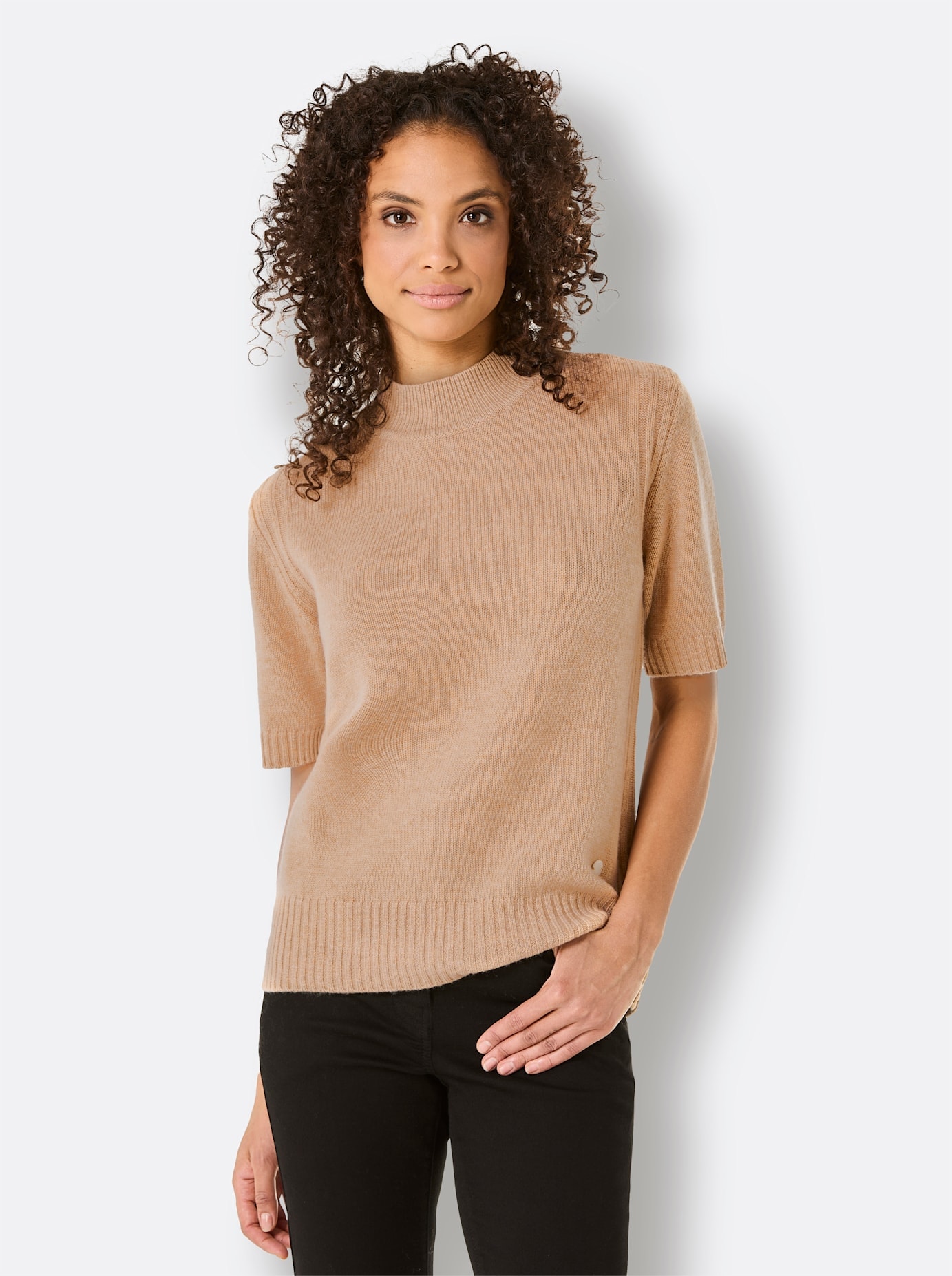 CREATION L PREMIUM Kurzarmpullover »Merino-Kaschmir-Pullover«