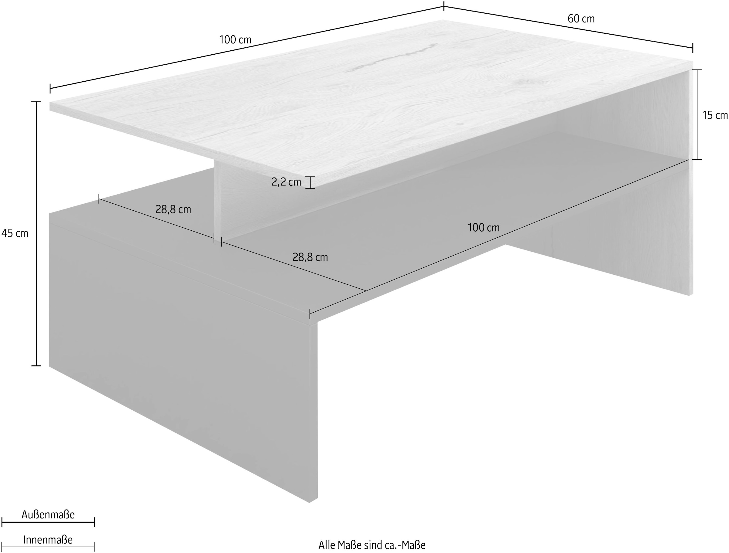 INOSIGN Couchtisch »Baros«, 100 x 60 cm