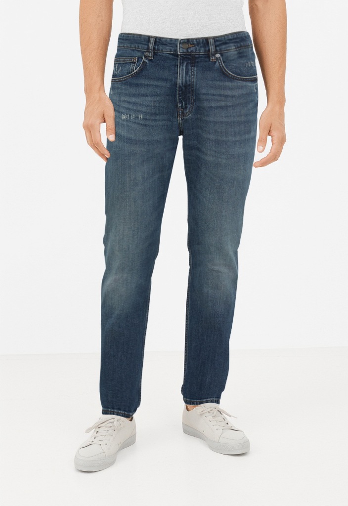 BOSS ORANGE Regular-fit-Jeans »TROY BO« normale Bundhöhe, Regular Fit, Destroyed-Effekte