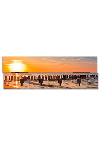 Garderobenleiste »Schöner Sonnenuntergang am Strand«
