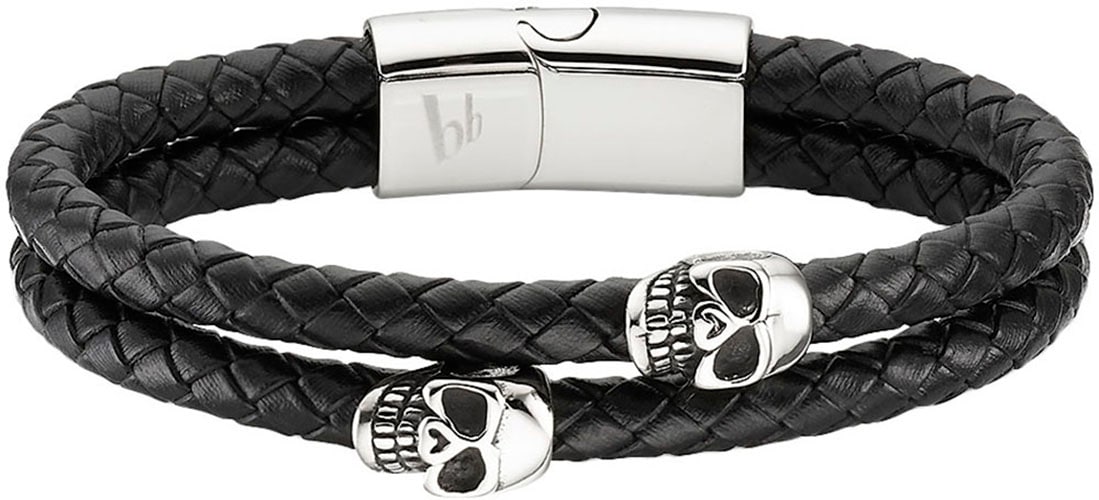 Bruno Banani Lederarmband »Schmuck Geschenk Armband Totenkopf, B4097B/20/00/21«