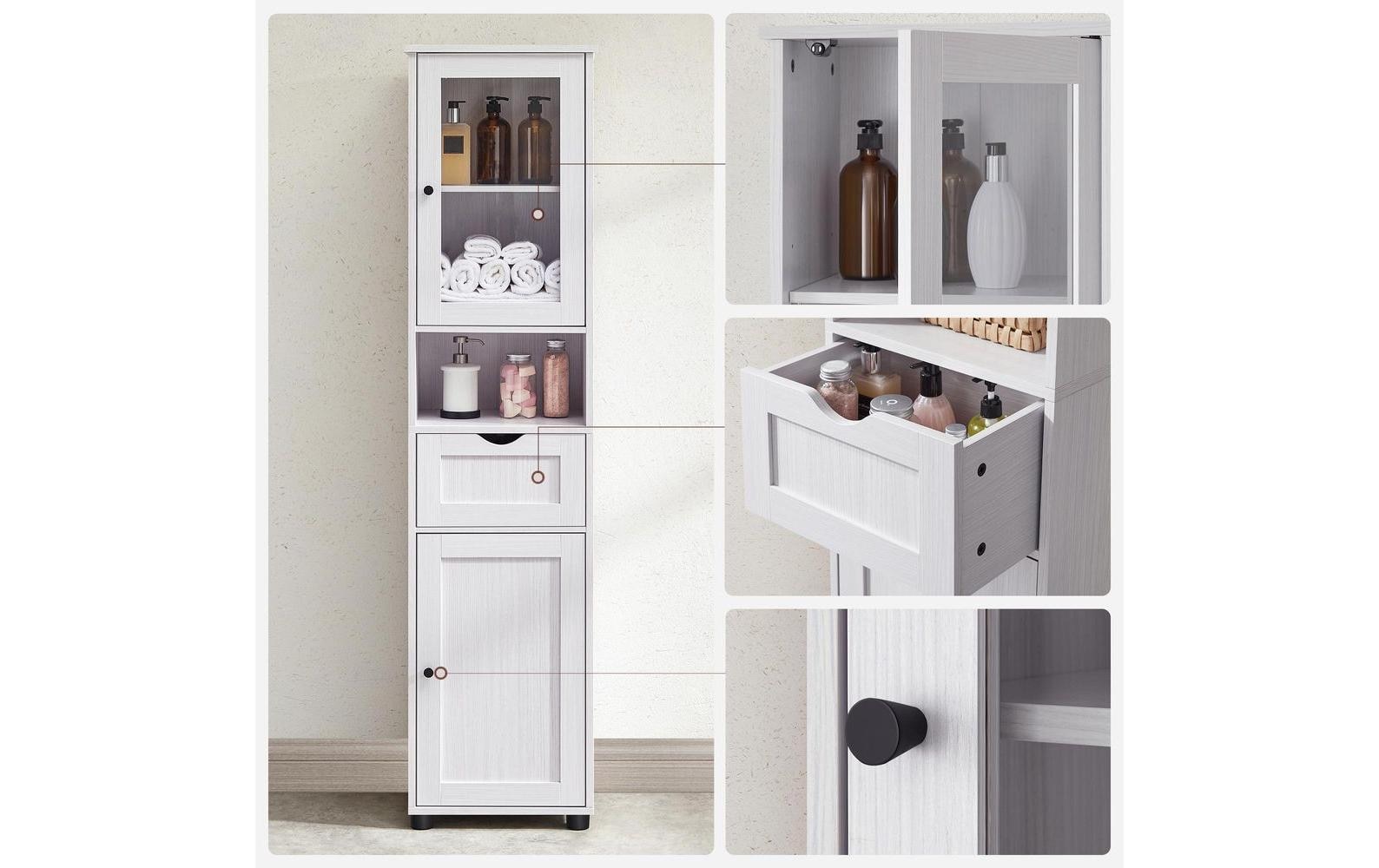 VASAGLE Vitrine »Landhausstil 40 x 165 cm Weiss«