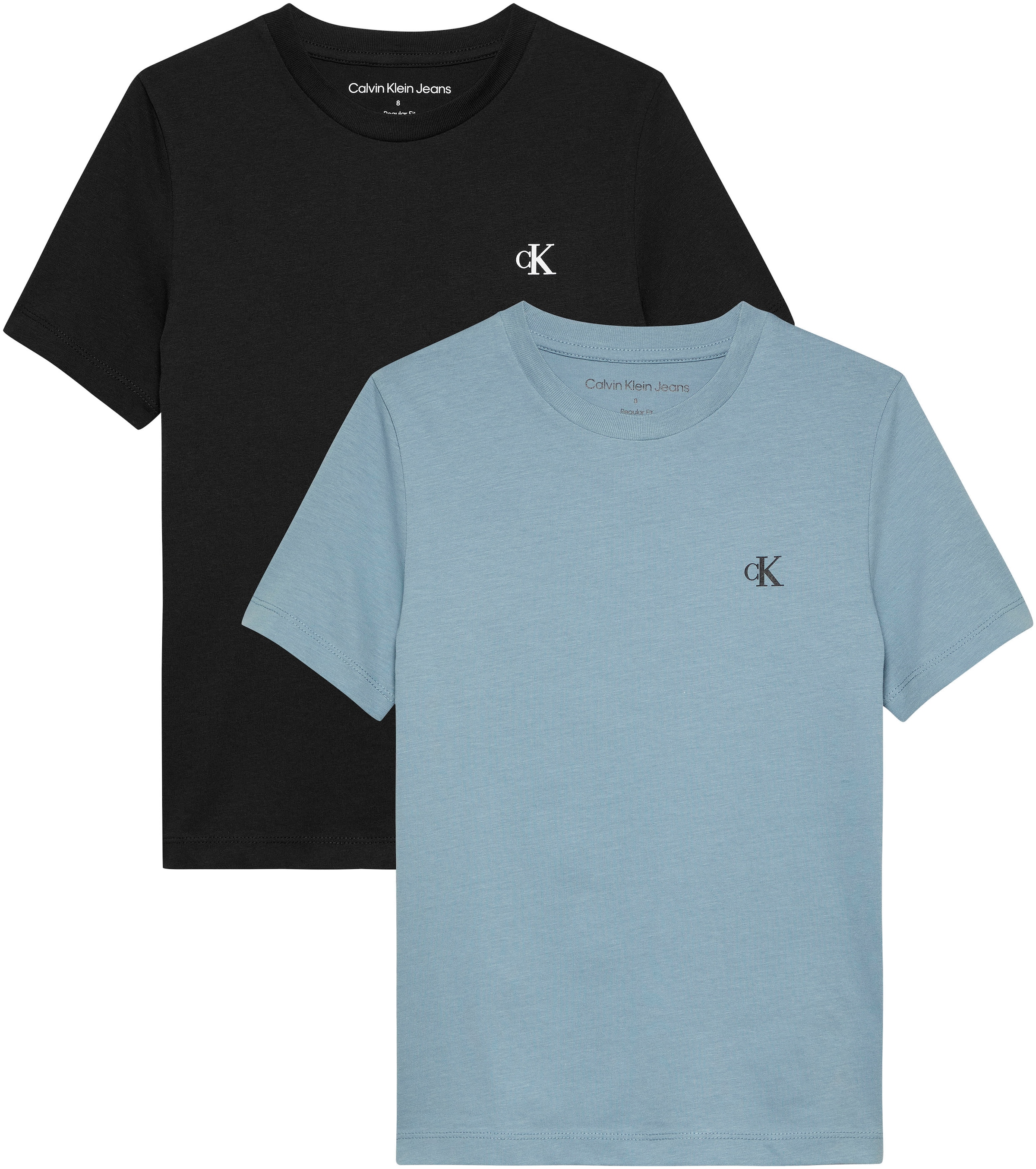 Calvin Klein Jeans T-Shirt »2-PACK MONOGRAM TOP«, für Kinder bis 16 Jahre mit Logoprägung