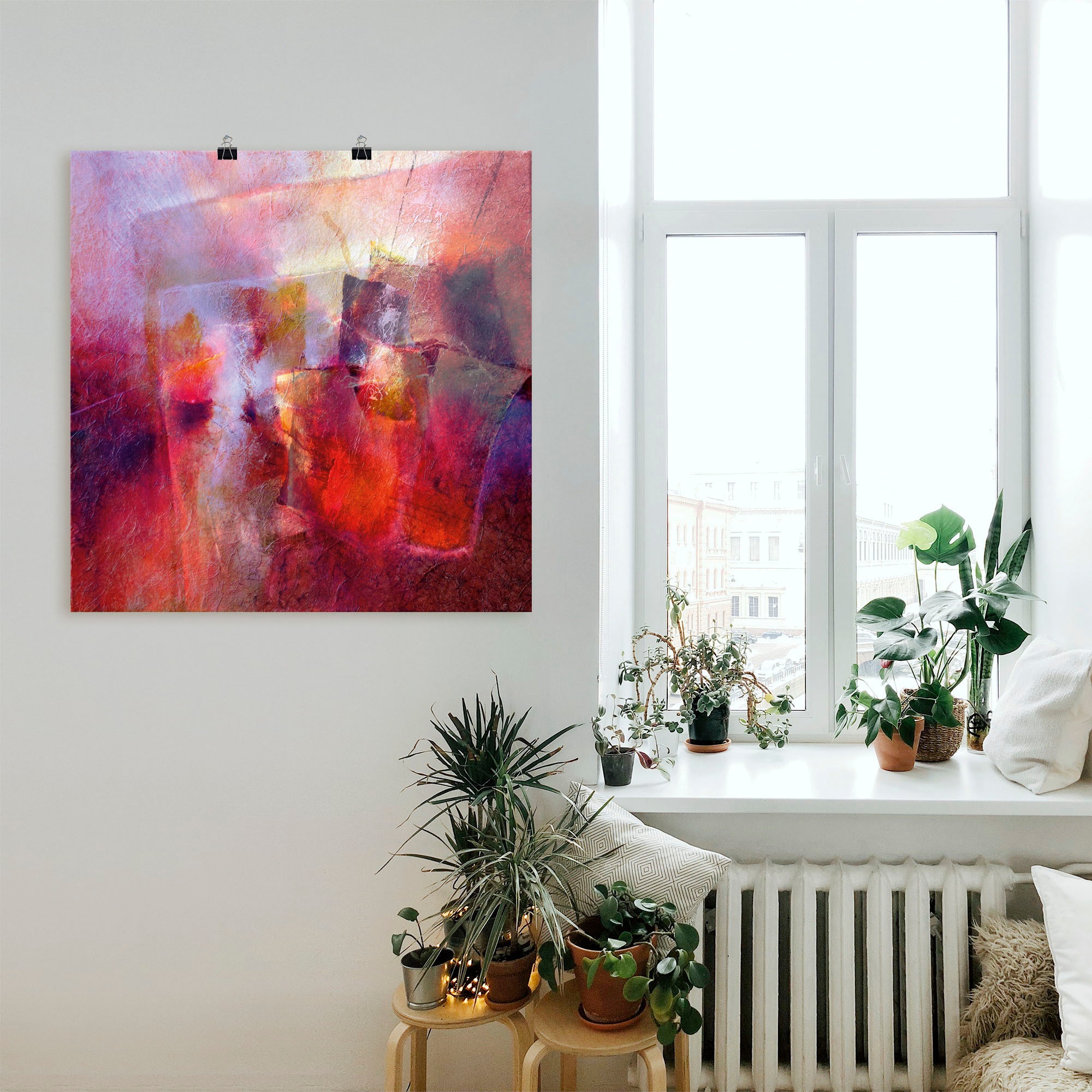 Artland Wandbild »Sommer Abstrakt«, Gegenstandslos, (1 St.), als Leinwandbild, Poster in verschied. Grössen