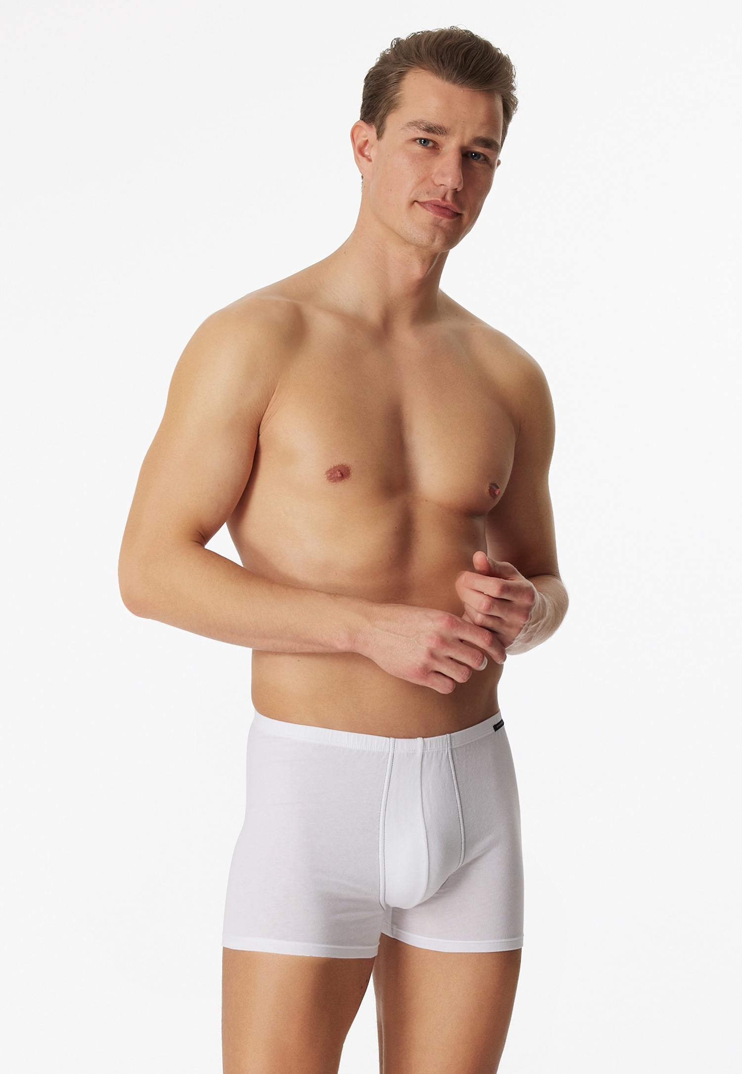 Schiesser Boxershorts »Essentials«, (2er Pack), mit angenehm weichem Bund