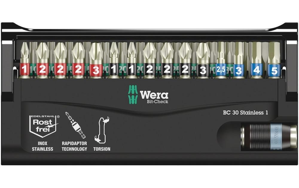 Wera Bit-Set »Bit-Check 30 Stainless«, (30 St.)