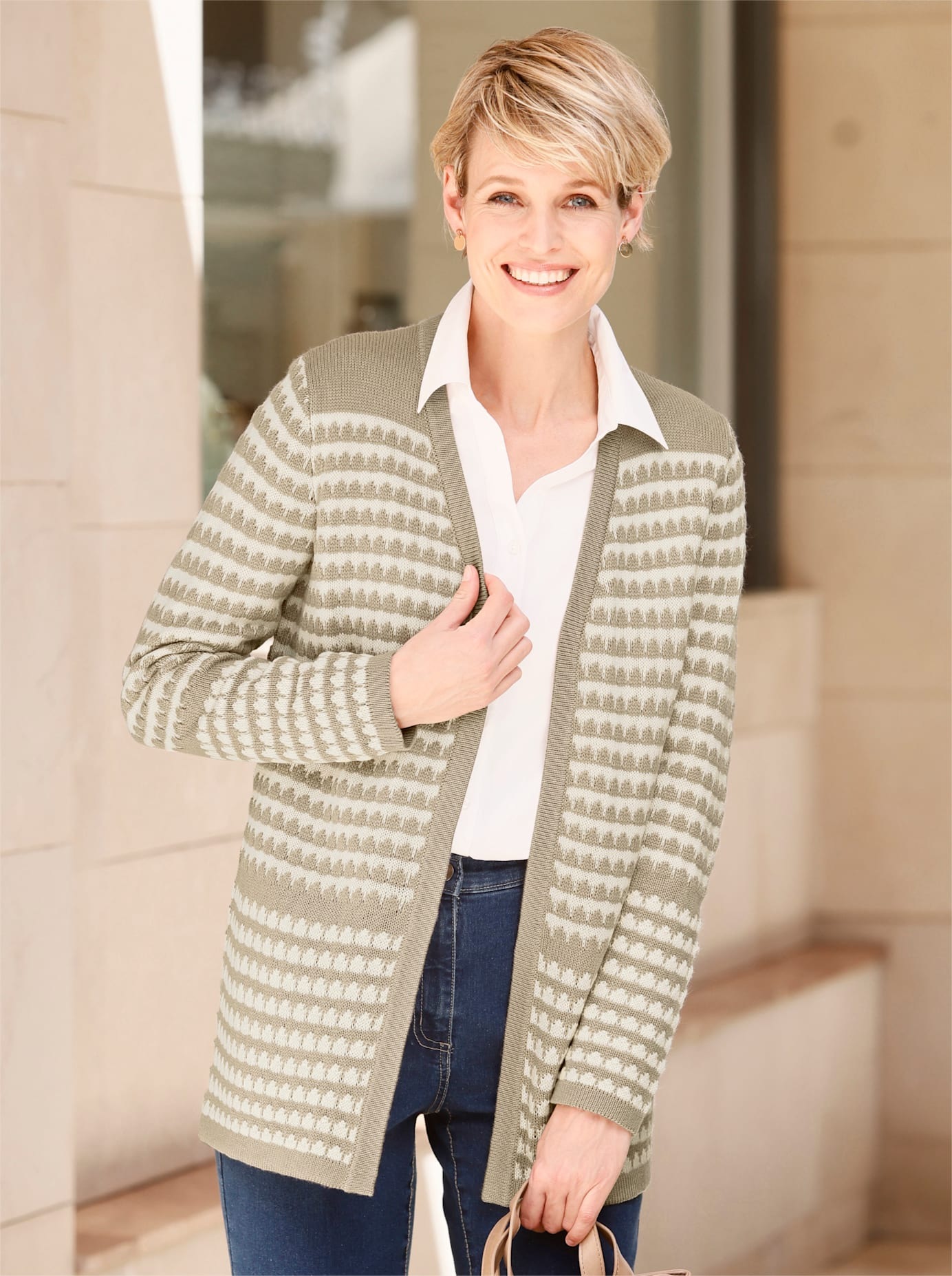 Classic Basics Longstrickjacke
