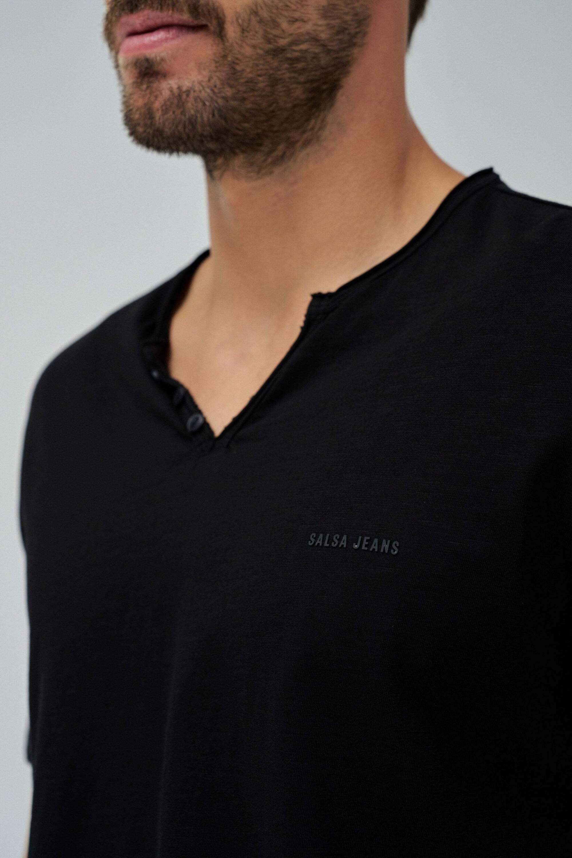 Salsa T-Shirt »Salsa Jeans T-Shirt Vneck Basic T-Shirt Slim Fit«