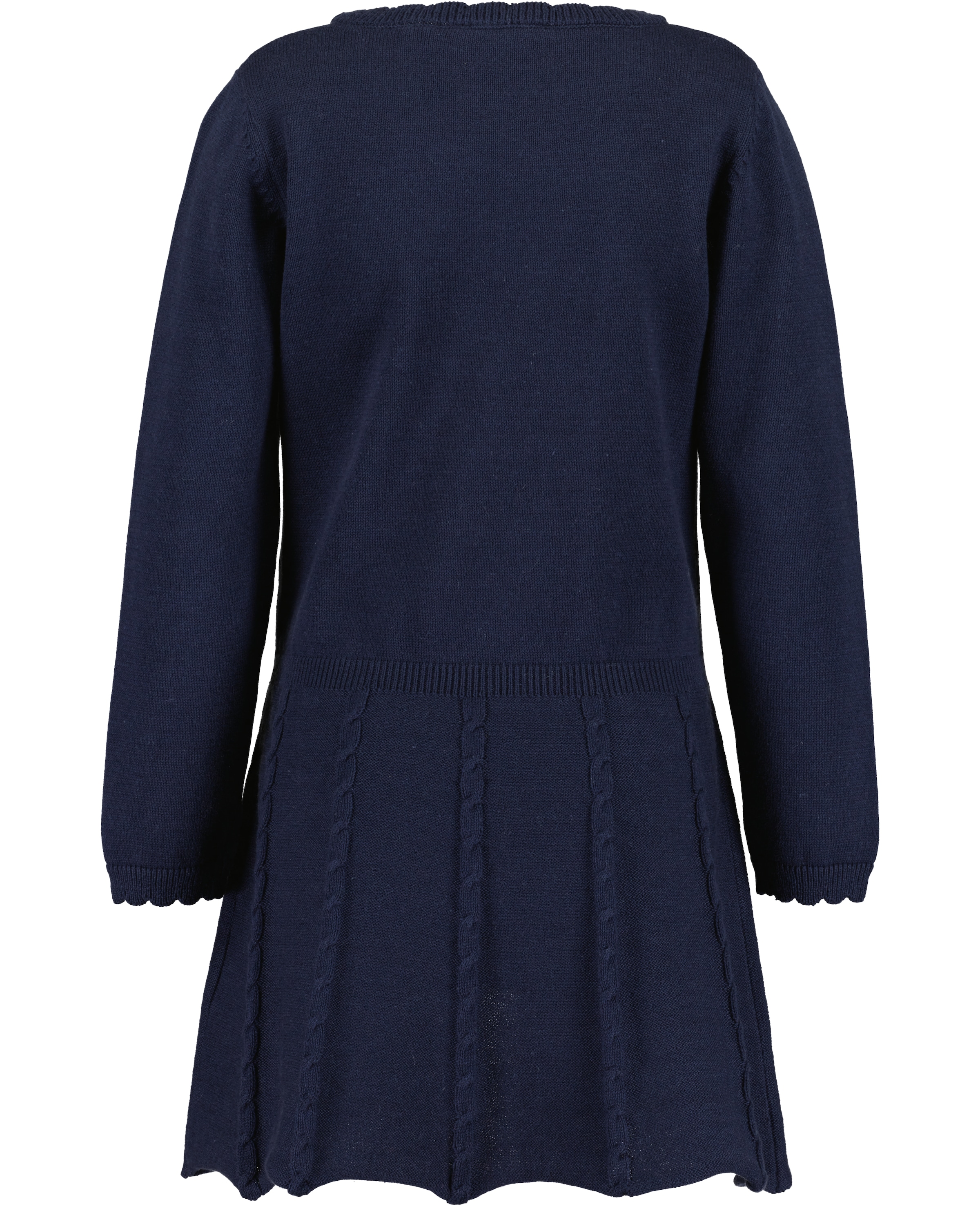Blue Seven Strickkleid, mit Zopfstrickdetails und süssen Kanten in Häkeloptik