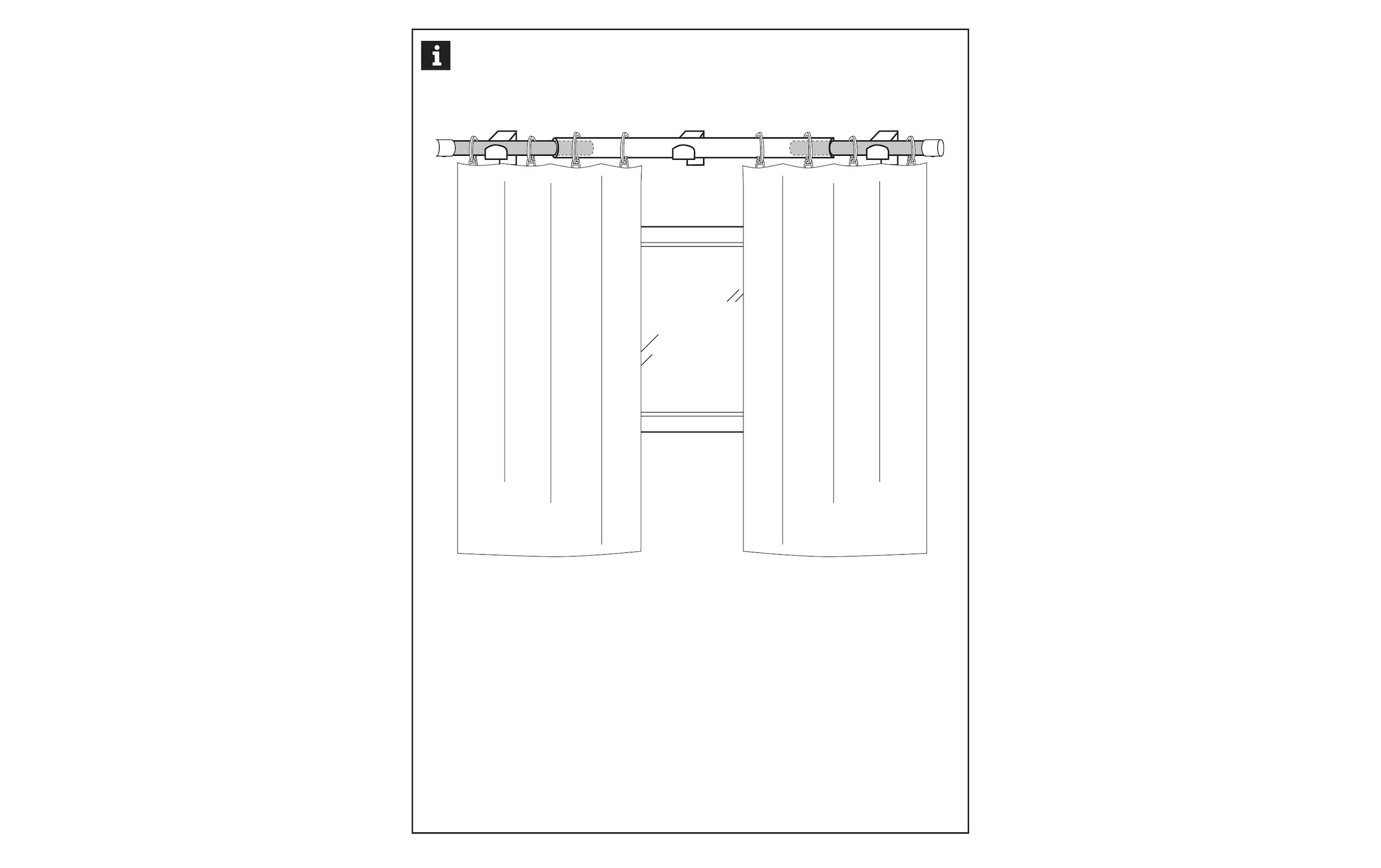 GARDINIA Vorhangstange »Set Cap 1-Lauf«, ausziehbar