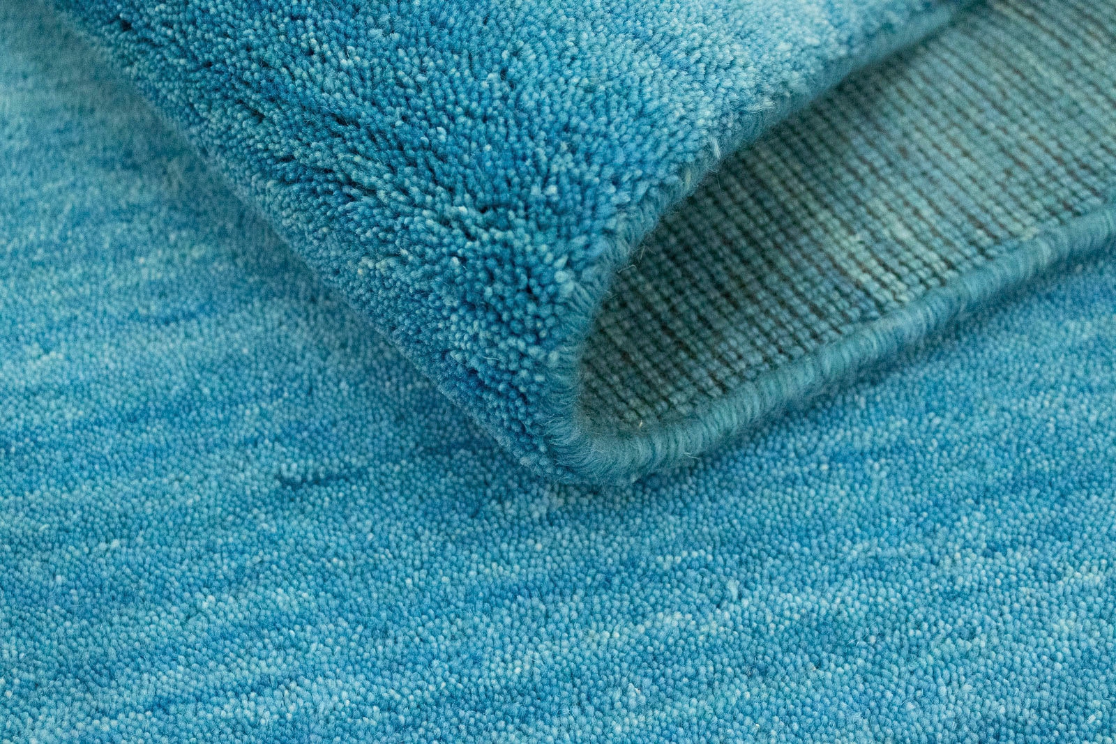 morgenland Wollteppich »Uni - Gabbeh Teppich - Softy«, rechteckig, 1,6 mm Höhe, Gabbeh Optik, Uni Farben, reine Wolle, sehr weicher Flor, Wohnzimmer