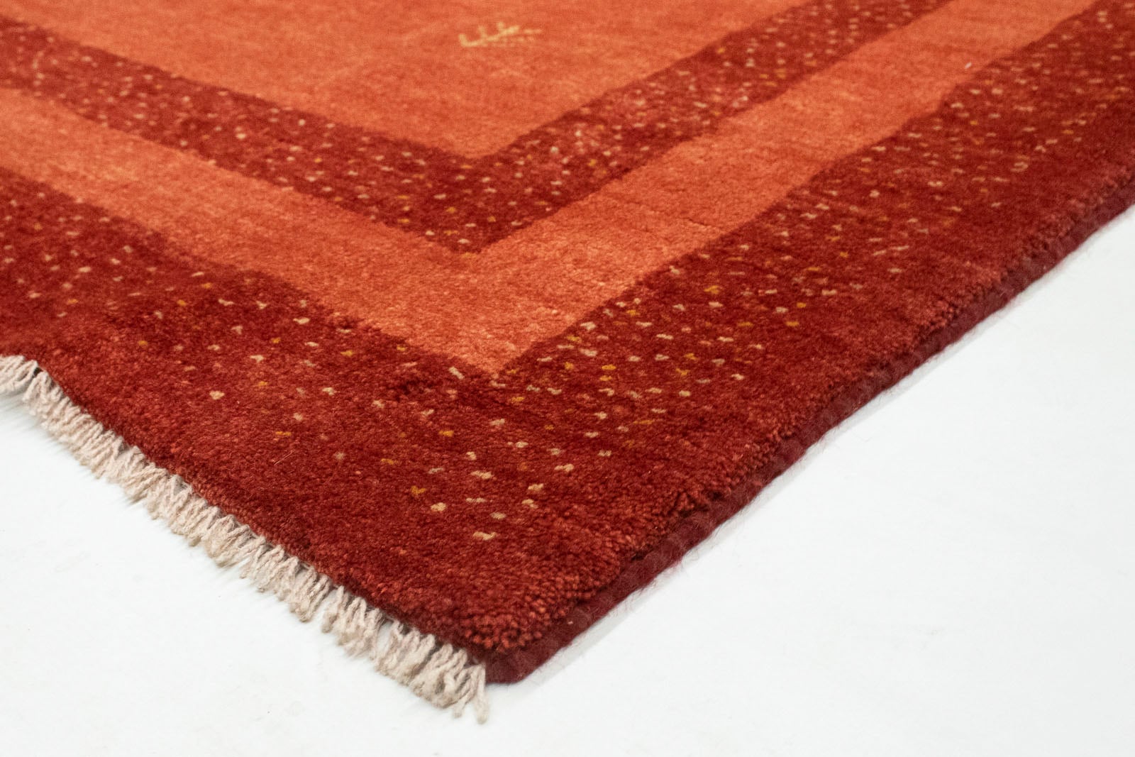 Wollteppich »Gabbeh online handgeknüpft Teppich rechteckig, morgenland | bestellen rot«, Jelmoli-Versand handgeknüpft