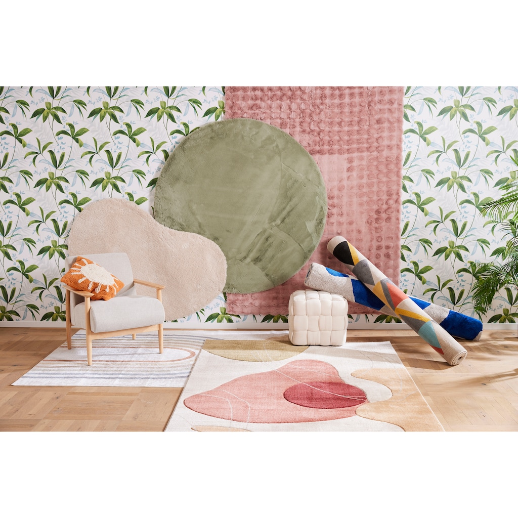 Guido Maria Kretschmer Home&Living Teppich »Liven, Hoch-Tief-Struktur Teppiche, modernes Muster, moderne Farben«, rechteckig