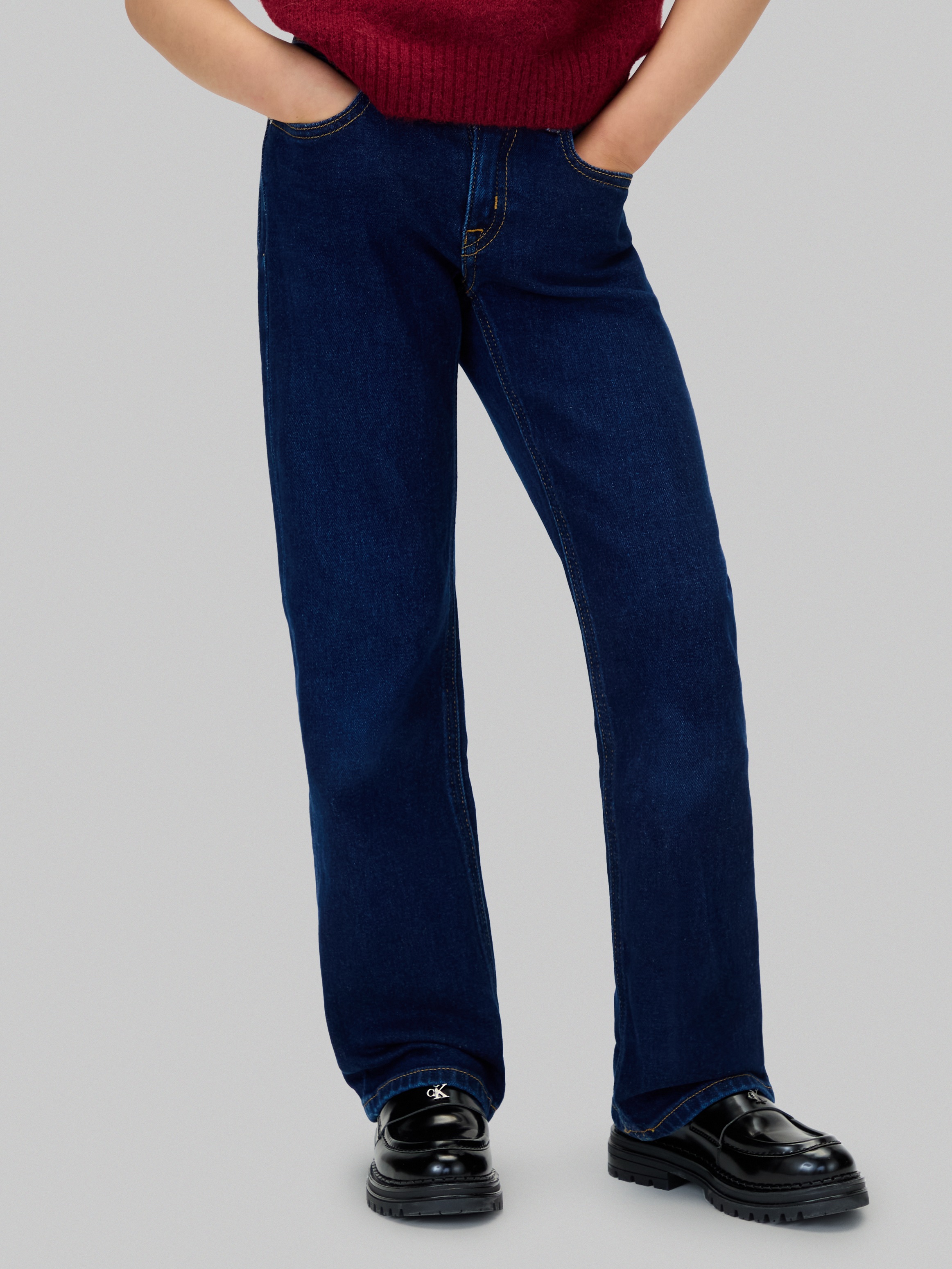Calvin Klein Jeans Straight-Jeans »MR STRAIGHT« für Kinder bis 16 Jahre, mit Logo-Patch am Bund