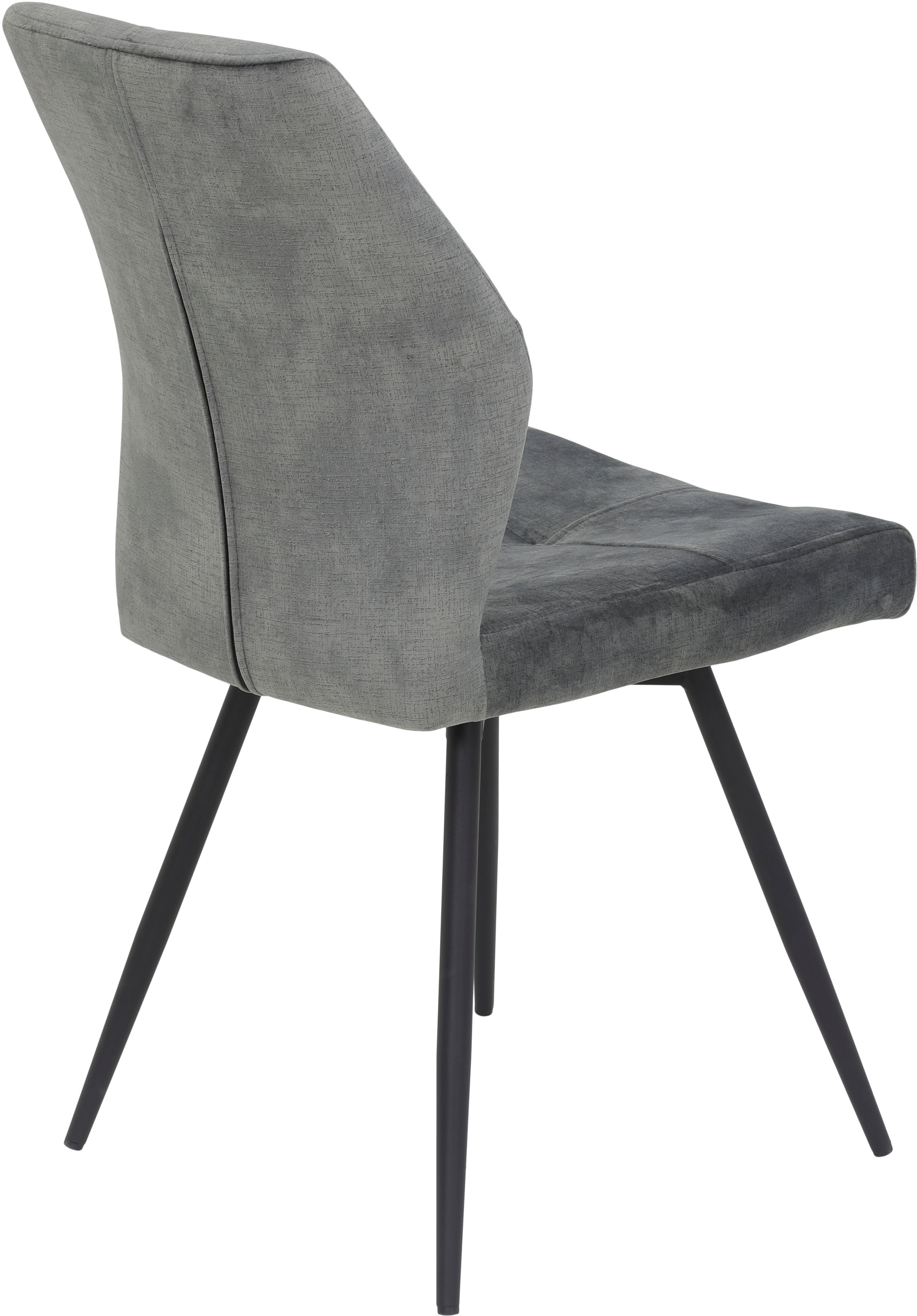 HELA 4-Fussstuhl »ALLY«, (Set), 2 St., Microfaser VINTAGE-Polyester, 4-Fuss, 360° drehbar, gepolstert, Vintage Velvet mit Steppnähten