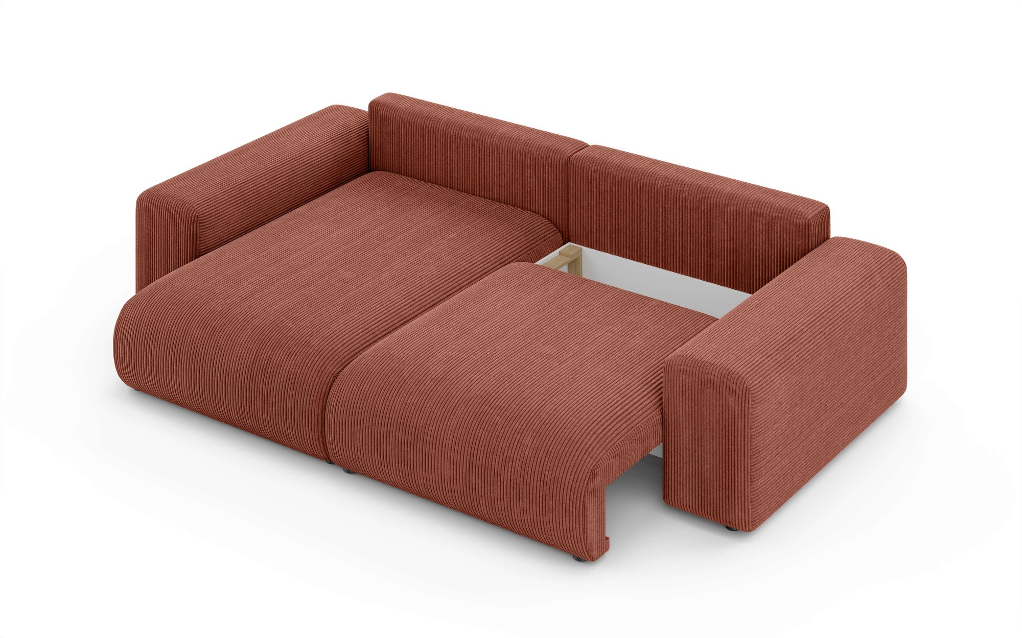 Home affaire Ecksofa »LAKESIDE mit Bettfunktion und Bettkasten, B/T/H 257/166/84 cm«, L-Form, Recamiere beidseitig montierbar, mit Wellenunterfederung