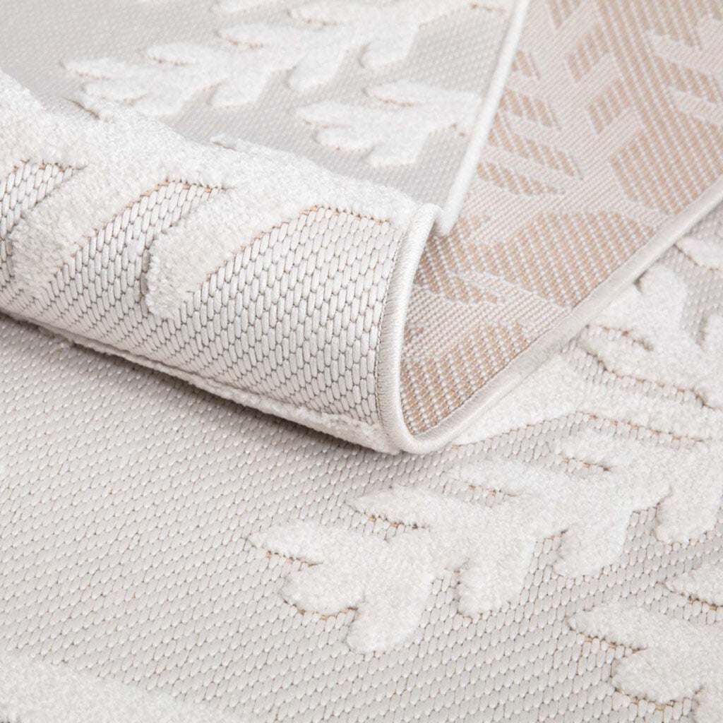 Carpet City Teppich »In-& Outdoorteppich Santorini 411, 3D-Effekt, Boho-Optik«, rund, 5 mm Höhe, Wetterfest & UV-beständig für Terrasse, Balkon, Küche, Flur