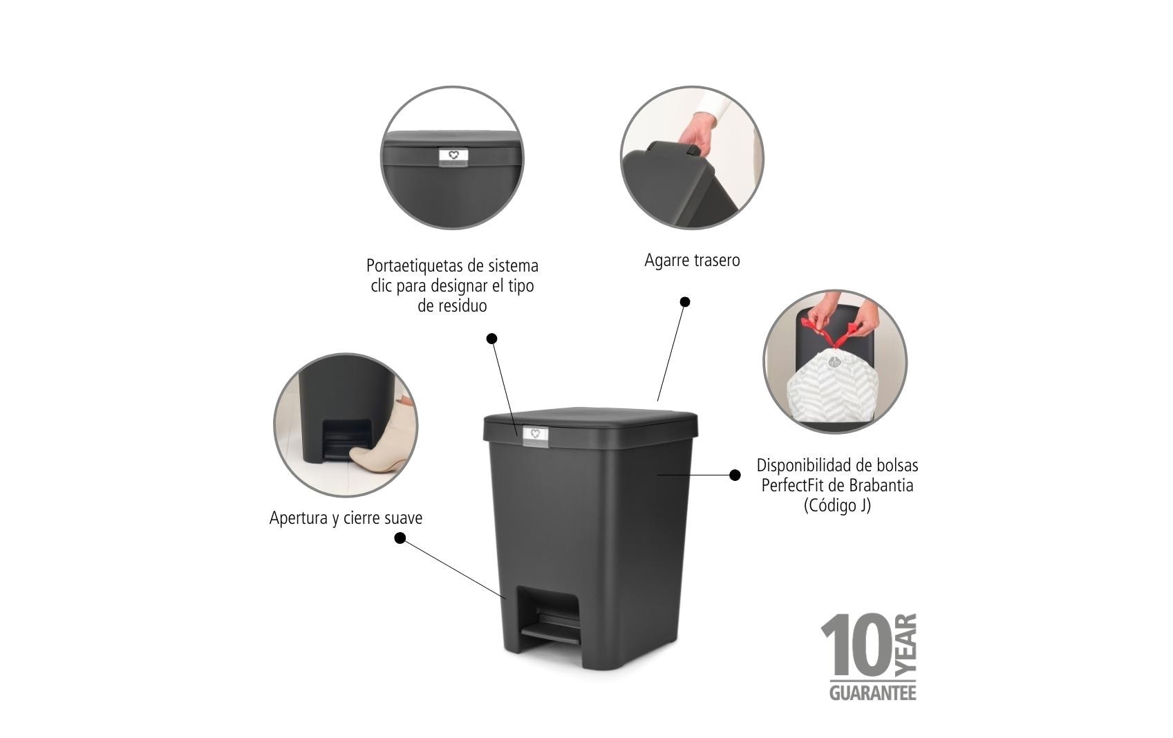 Brabantia Mülleimer »StepUp 25 l«, 1 Behälter