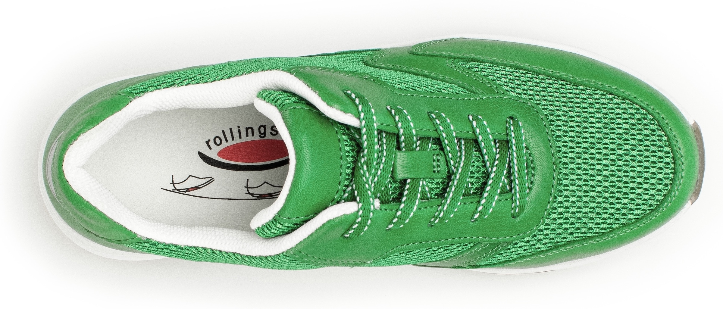 Gabor Rollingsoft Keilsneaker, mit recyceltem Fussbett, Freizeitschuh, Halbschuh, Schnürschuh