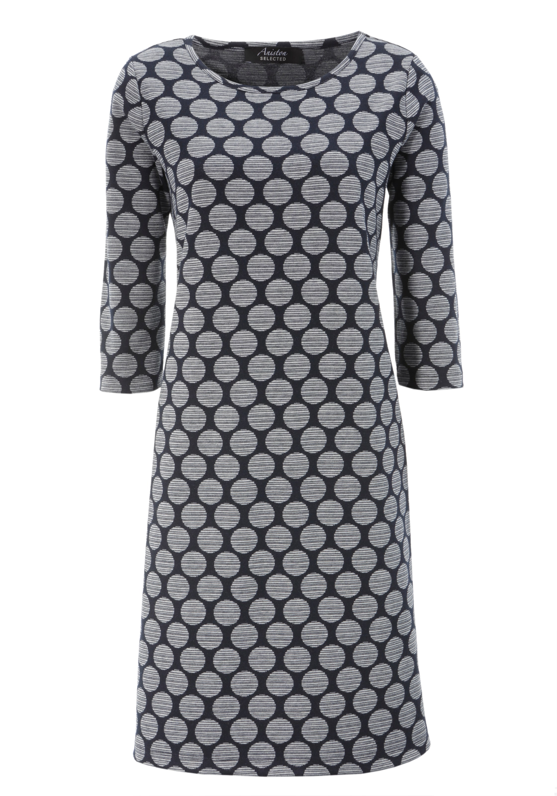 Aniston SELECTED Jerseykleid, mit Punkten & Streifen