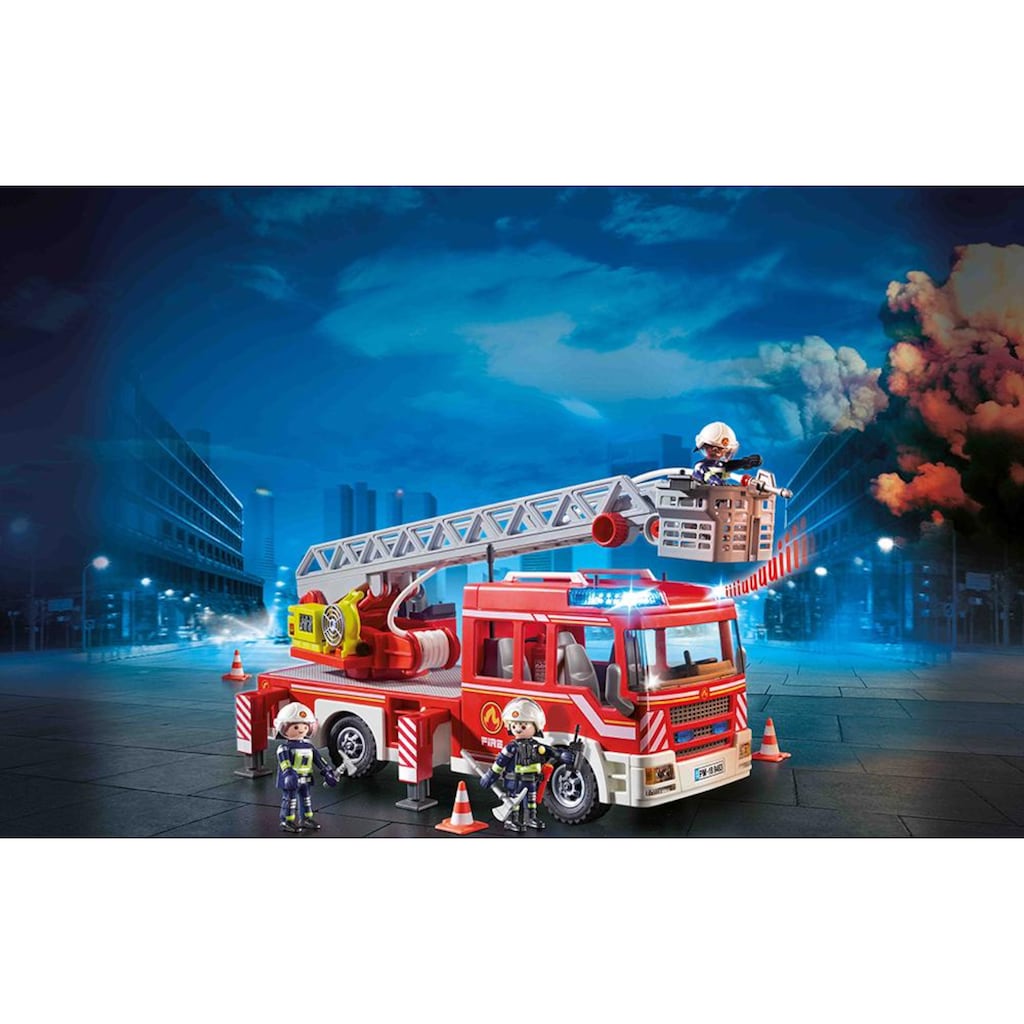 Playmobil® Konstruktions-Spielset »Feuerwehr-Leiterfahrzeug (9463), City Action«, Made in Germany