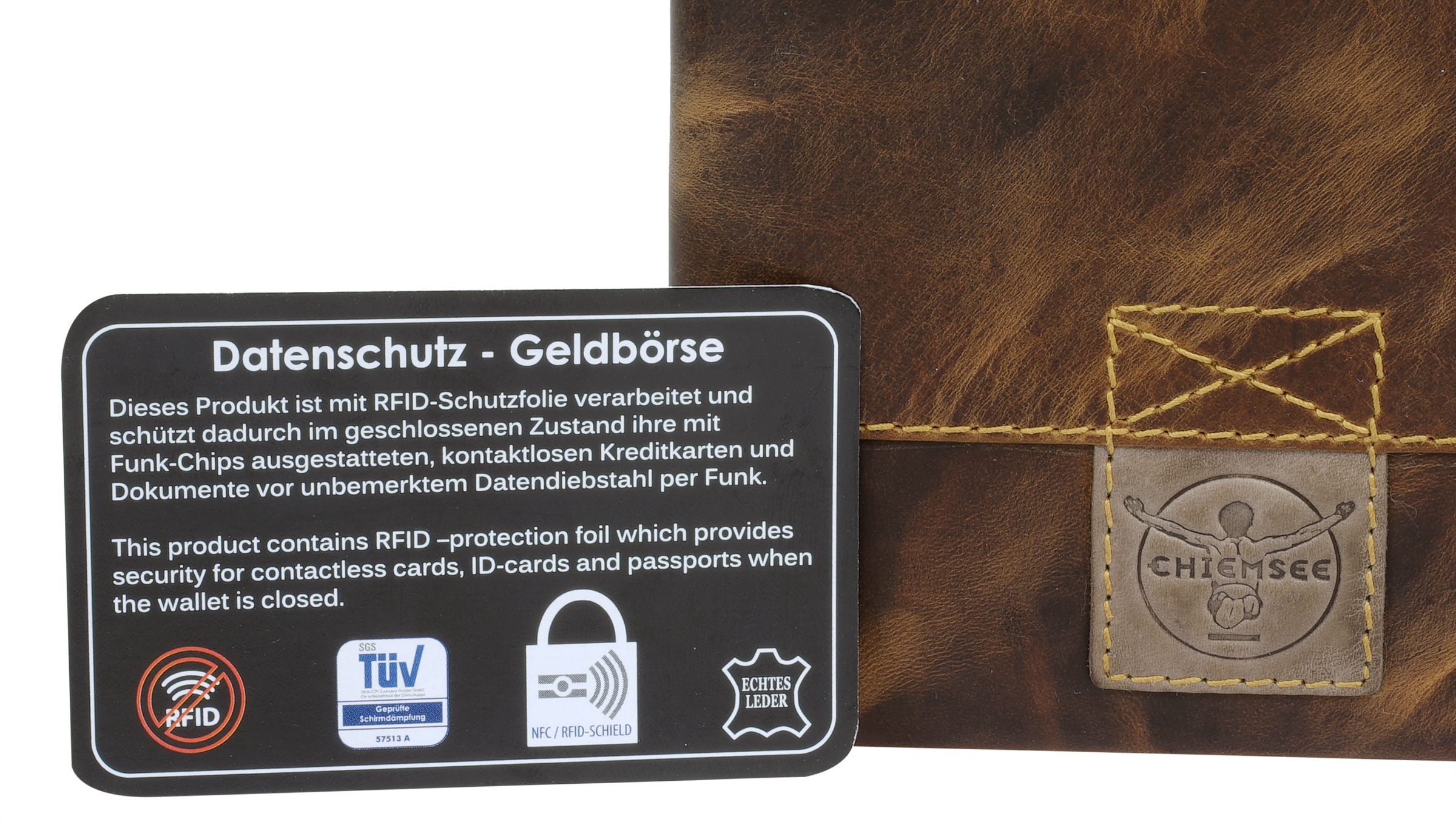 Chiemsee Geldbörse, echt Leder