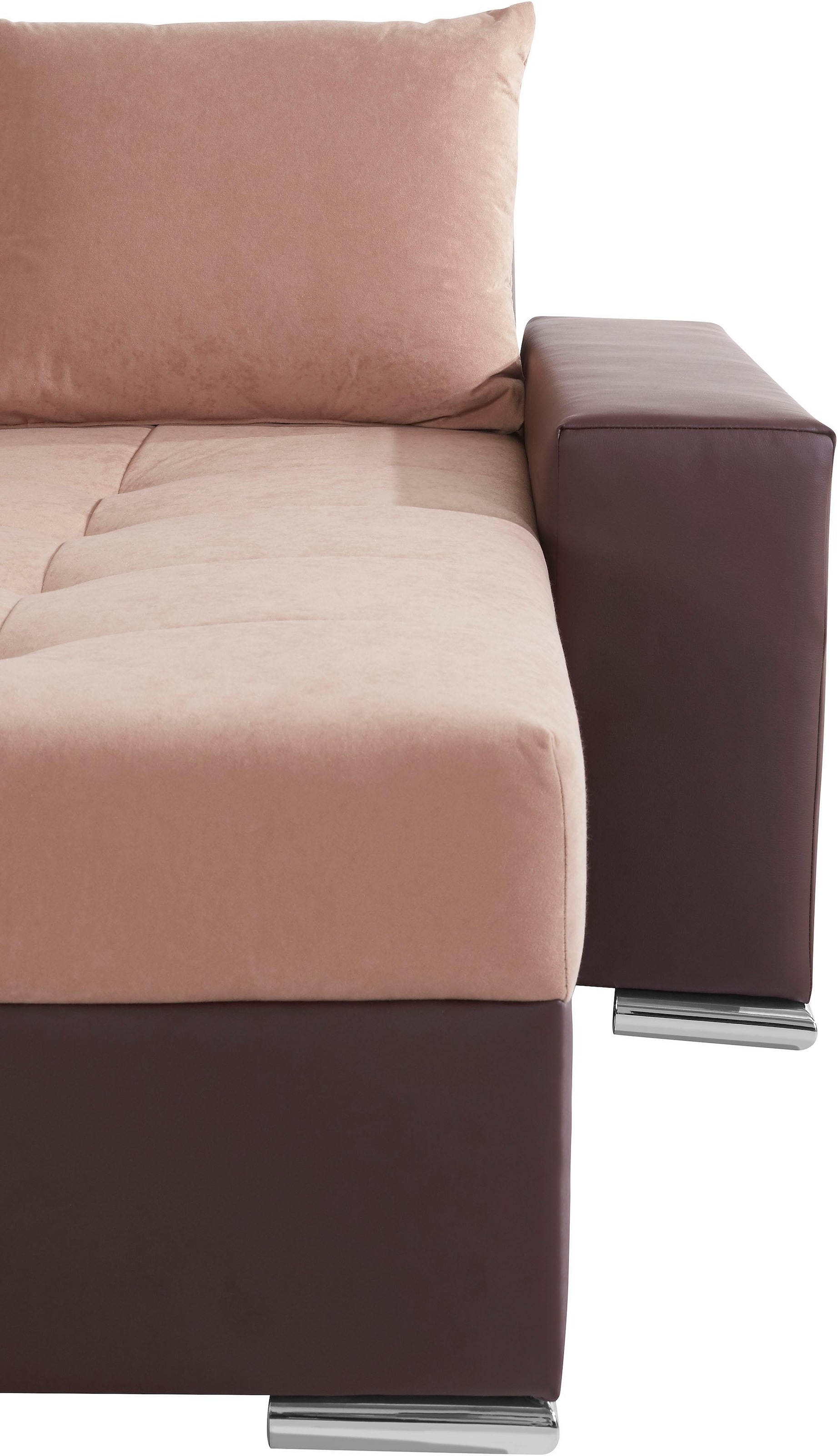 COLLECTION AB Wohnlandschaft »XXL-Josy U-Form, Breite 333 cm, mit 2 Recamieren 77 & 97 cm«, inkl. Bettfunktion, Bettkasten, mit 5 gleich grossen Rückenkissen