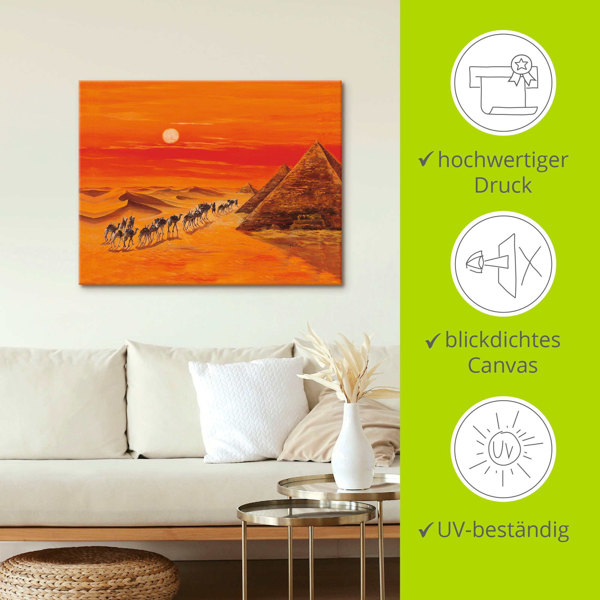 Artland Wandbild »Karawane II«, Afrika, (1 St.), als Alubild, Outdoorbild, Leinwandbild in verschied. Grössen