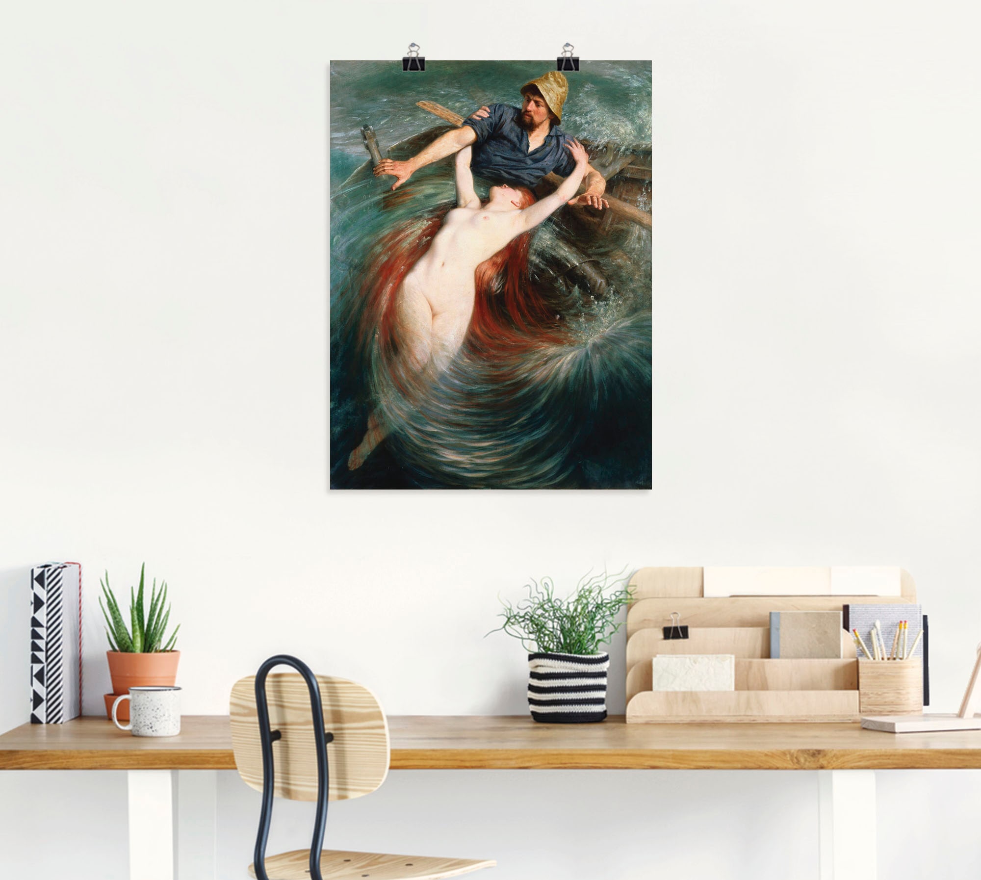 »Ein Poster Grössen Fängen klassische den verschied. Sirene.«, in Leinwandbild, Wandbild als online Fischer Jelmoli-Versand einer shoppen St.), (1 in Fantasie, Artland |