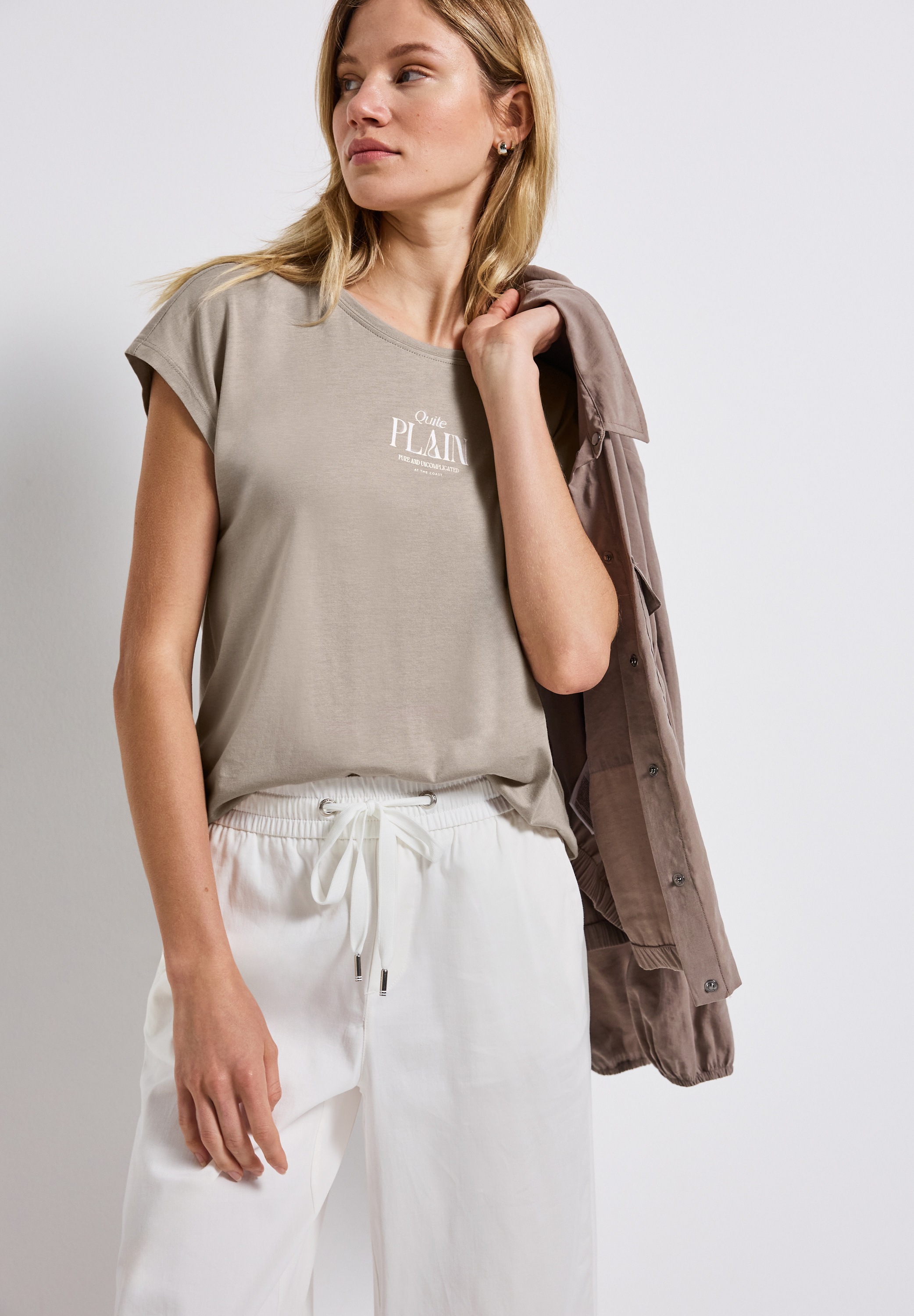 STREET ONE Shirttop mit Wording Print