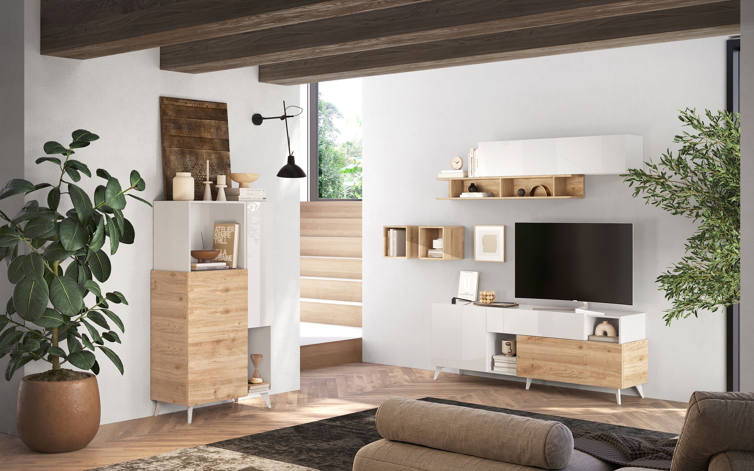 INOSIGN Highboard »Monaco Höhe 154 cm, Kommode mit 2 Türen«, Soft/Self Closing