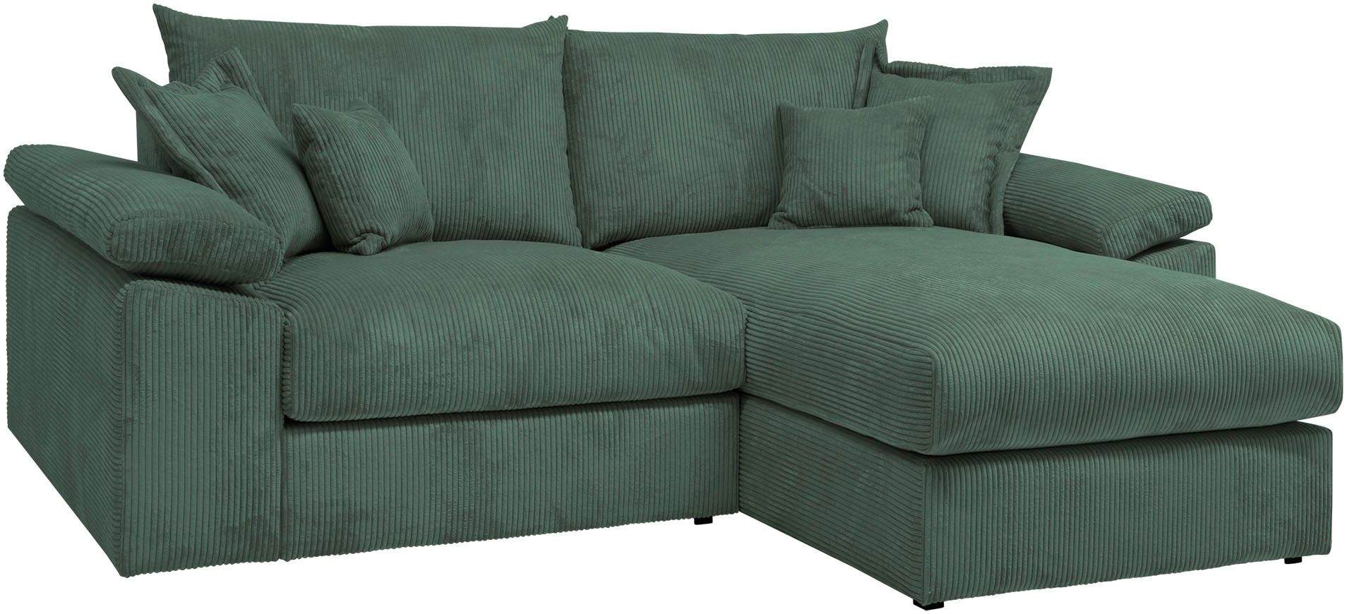 Home affaire Ecksofa »Soft&Cosy XL L-Form - Breite 246 cm«, Mega-Sofa, Cord oder Chenille-Struktur, Federkern-Polsterung